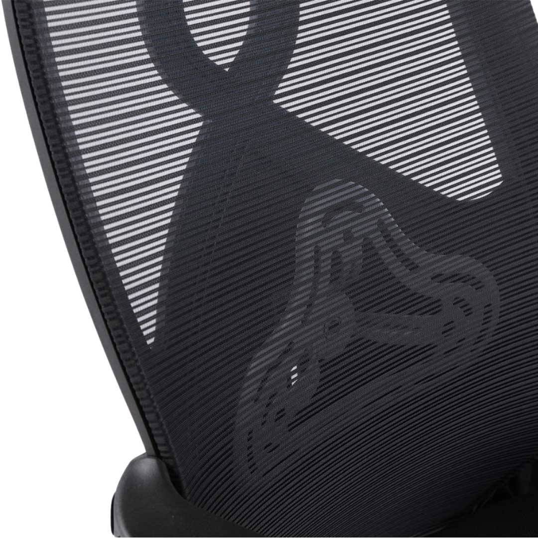 Hayes Black Mesh Office Chair - Ergonomic Adjustable Swivel Chair for Home & Office Use - Comfortable Breathable Mesh Back Support for Long Hours Sitting