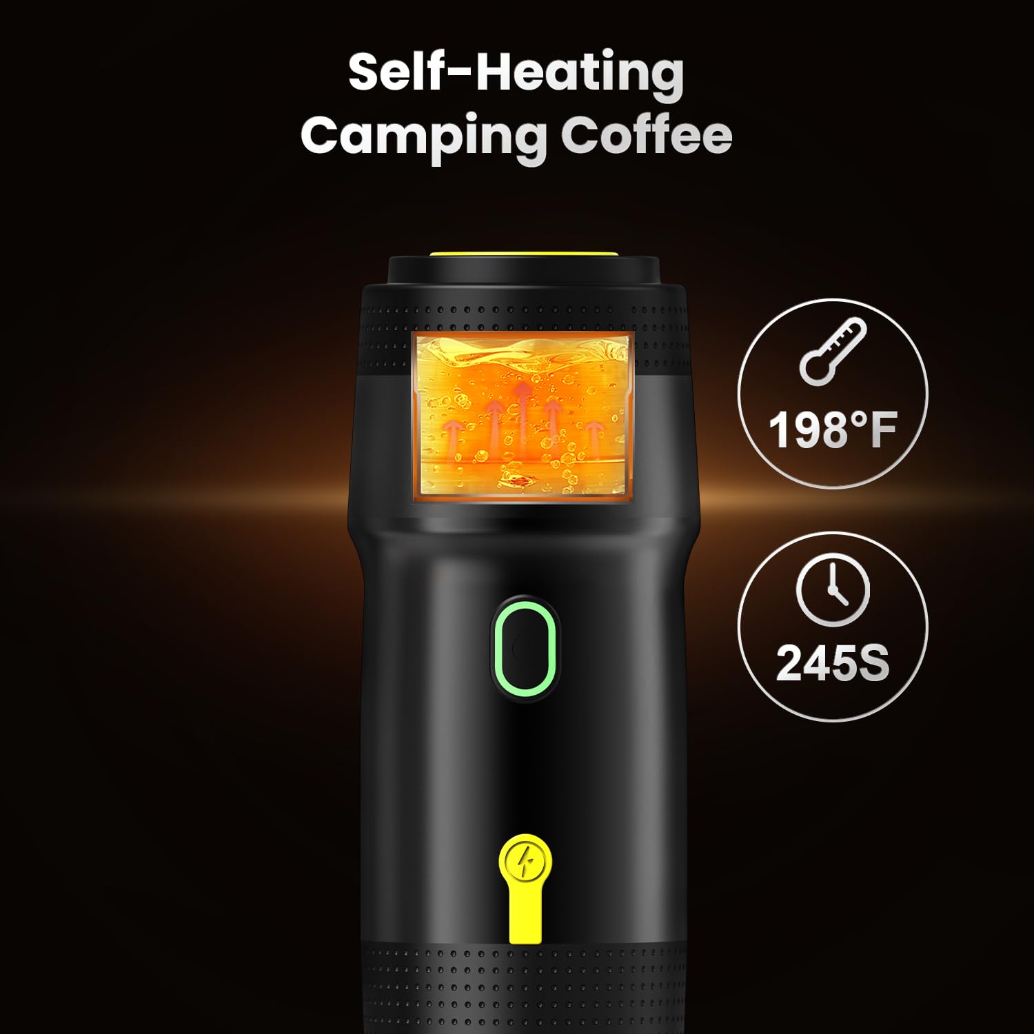 Portable Electric Espresso Machine - USB Rechargeable Travel Coffee Maker for Camping, Hiking, RV & Office - 3-in-1 Extraction for 8g Coffee Powder, Nespresso & Small Capsules - Compact Self-Heating Car Coffee Maker for Outdoor Adventures & Daily Use