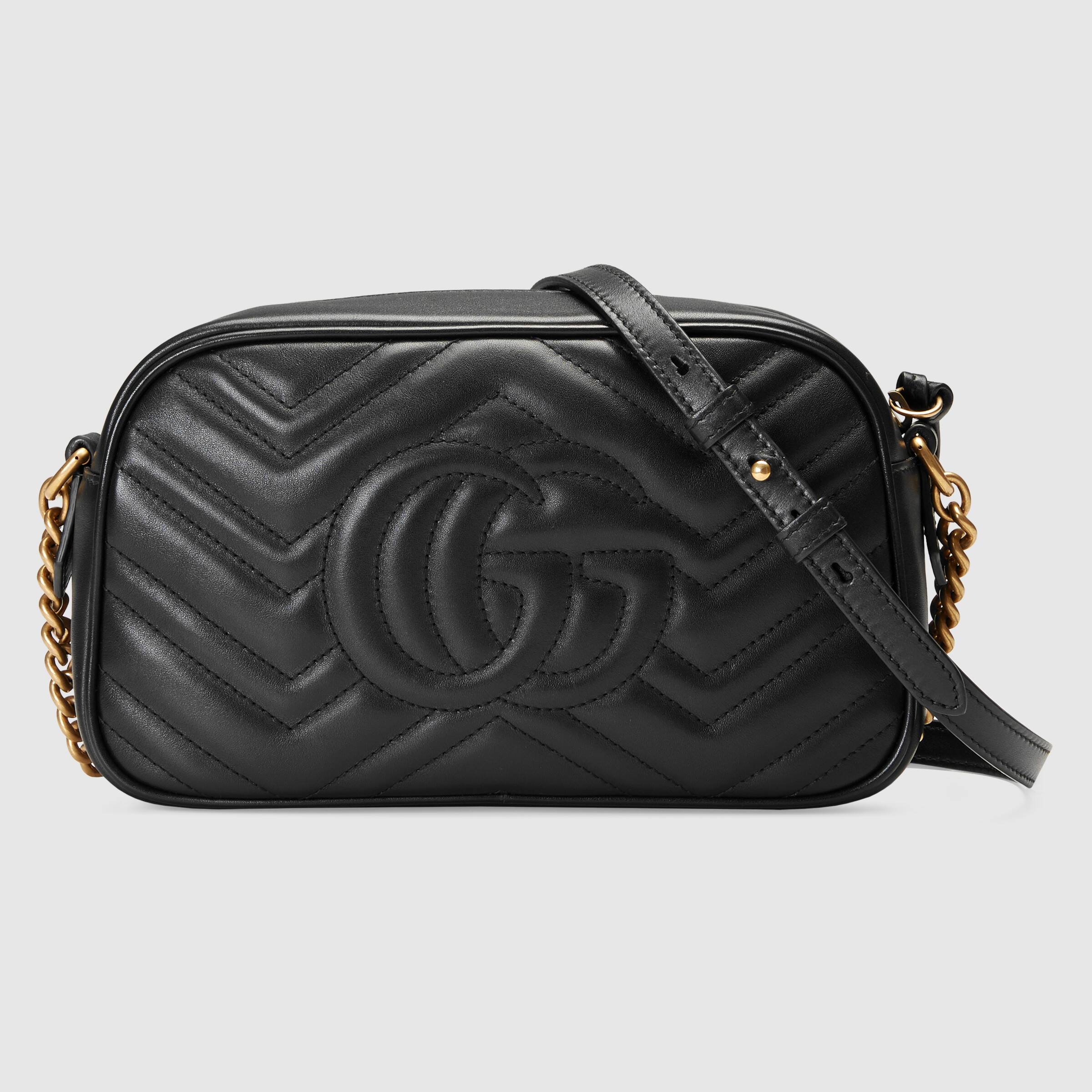 Gucci GG Marmont Small Matelassé Leather Shoulder Bag for Women - Black Luxury Crossbody Purse | Perfect for Date Night, Office & Evening Events