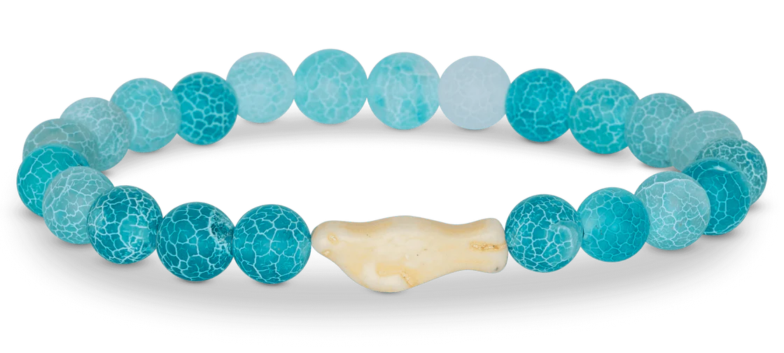 Fahlo Aqua Blue Seal Tracking Bracelet - Waterproof Marine Animal Conservation Jewelry for Ocean Lovers - Perfect for Beach Vacations, Outdoor Adventures & Daily Wear