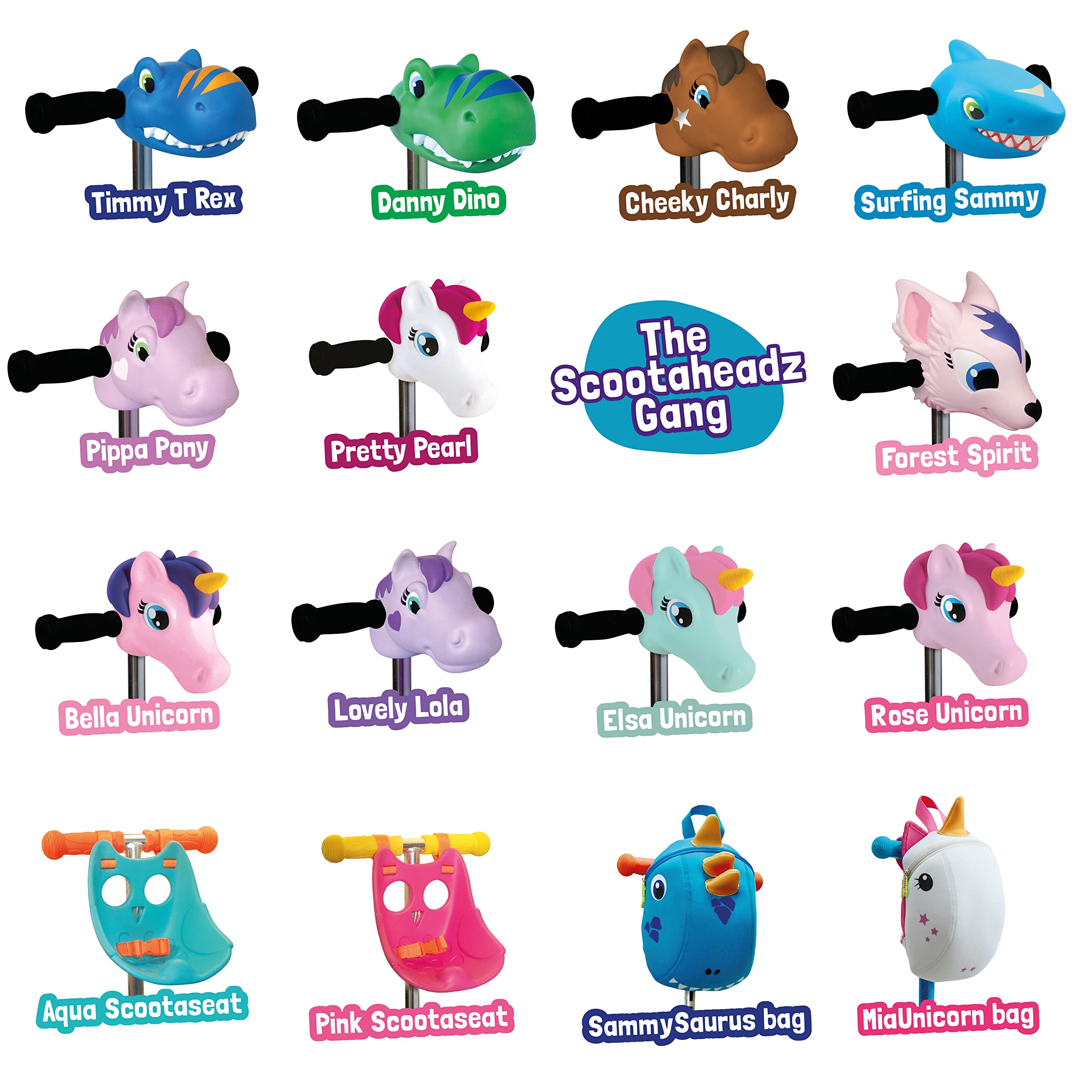 Scootheadz Owl Scooter Seat for Kids - Adorable Teddy Bear Carrier Accessory Fits Micro Scooters, Bikes & Trikes - Cute Aqua Blue Baby Doll Bike Seat - Perfect for Park Rides, Neighborhood Adventures & Toddler Playtime