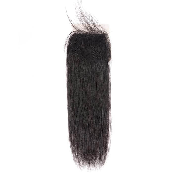 Virgin Human Hair 4x4 5x5 HD Lace Closure - 100% Remy Human Hair Weave - Natural Black Color 10-20 Inches - Perfect for Sew-in Weave, Wig Making & Protective Hairstyles