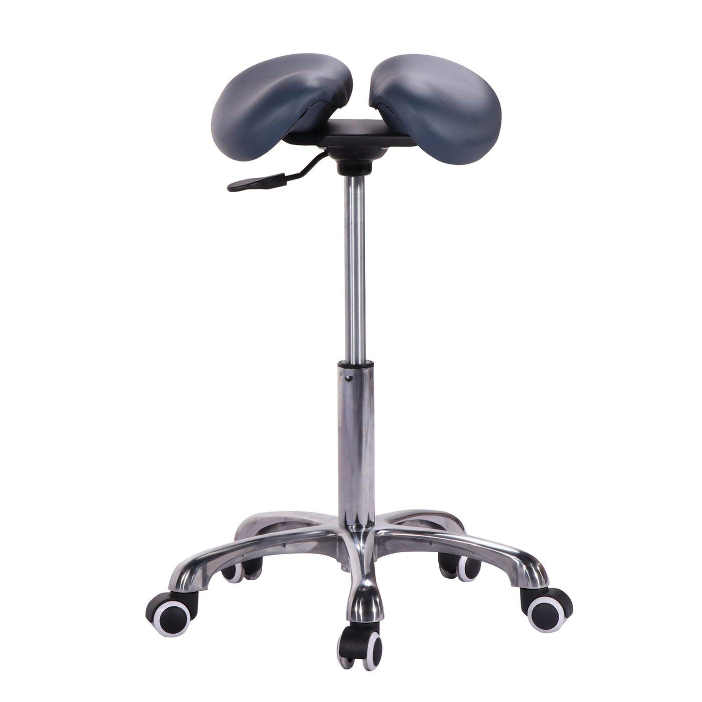 Ergonomic Hydraulic Adjustable Rolling Stool with Support - Master Massage Berkeley Dental Saddle Chair for Home, Office, Lab, Salon & Shop - Hypoallergenic Oil & Waterproof Upholstery - Perfect for Dentists, Therapists & Professionals Who Sit Long Hours