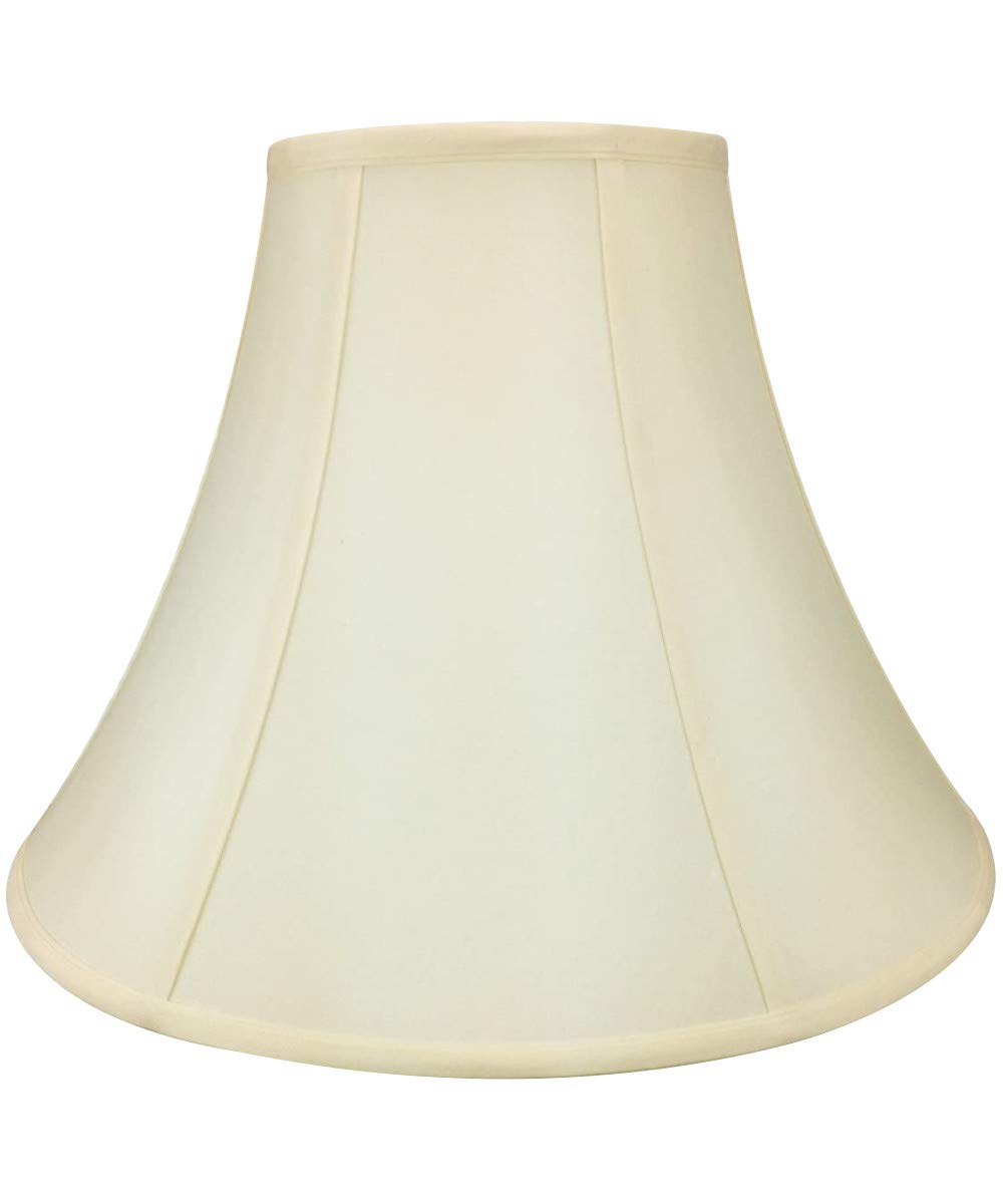 8x17x12 Egg Shell Empire Mushroom Pleated Hardback Lampshade with Brass Spider Fitter - Medium Size for Table & Desk Lamps - Elegant Home & Office Lighting Decor - Eggshell White Finish
