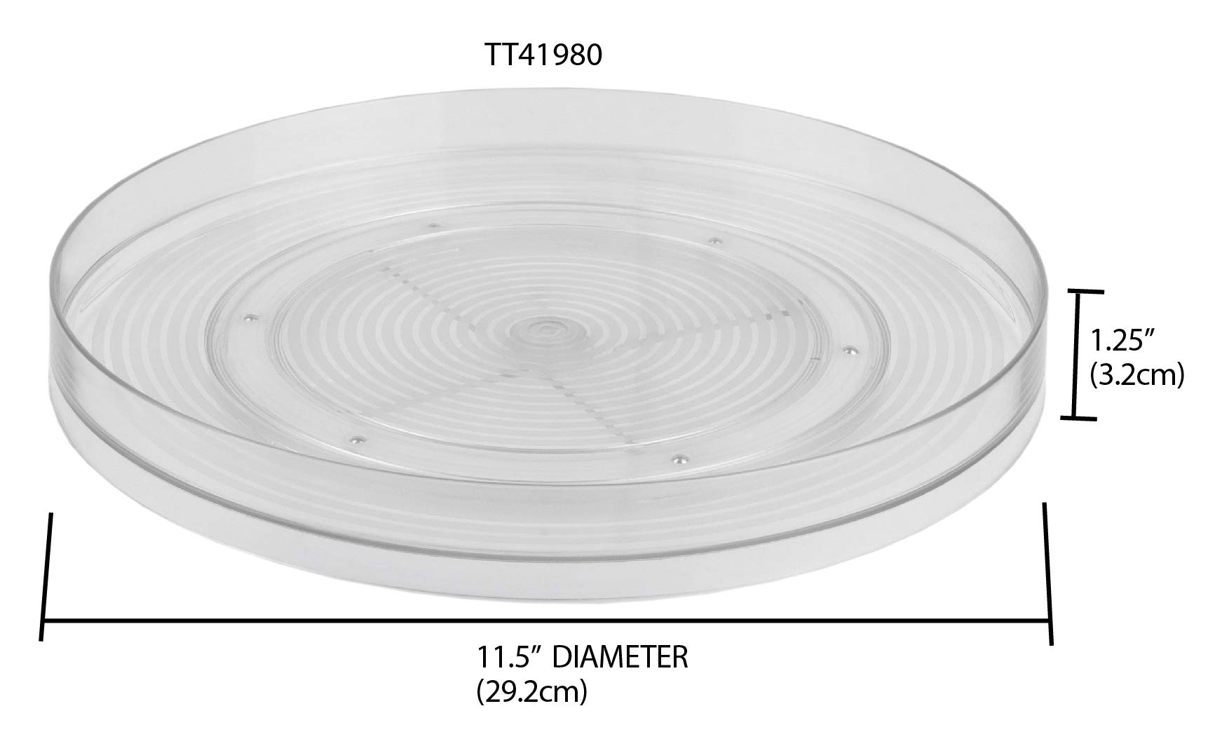 Clear 11.5-Inch Plastic Lazy Susan Turntable Organizer for Kitchen Countertop, Pantry & Spice Storage - Perfect for Easy Access to Cooking Ingredients, Makeup or Office Supplies