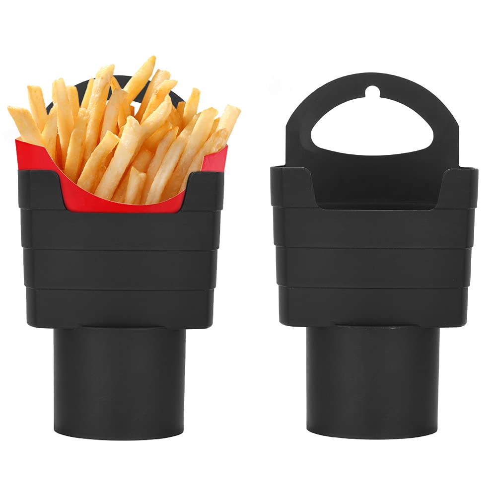 2 Pack Car French Fry Cup Holder - Multipurpose Fast Food & Drink Holder, Car Storage Organizer for Snacks, Coffee & Road Trips