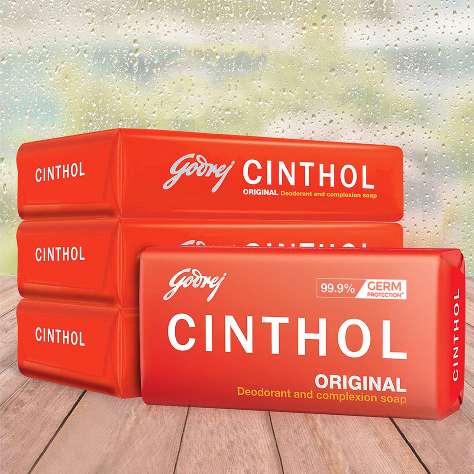 Cinthol Original Germ Protection Soap - 150g (Pack of 4) | Antibacterial Bath Soap for All Skin Types | Refreshing Body Wash for Men & Women | Gym, Travel & Daily Use