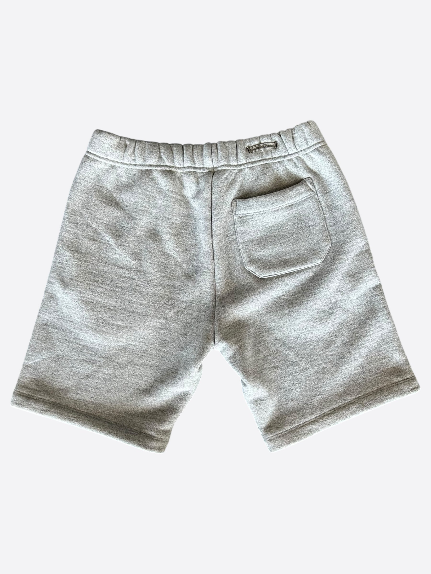 Chrome Hearts Grey & Black CH Logo Embroidered Shorts for Men - Stylish Streetwear & Casual Fashion for Summer Outfits and Lounge Wear