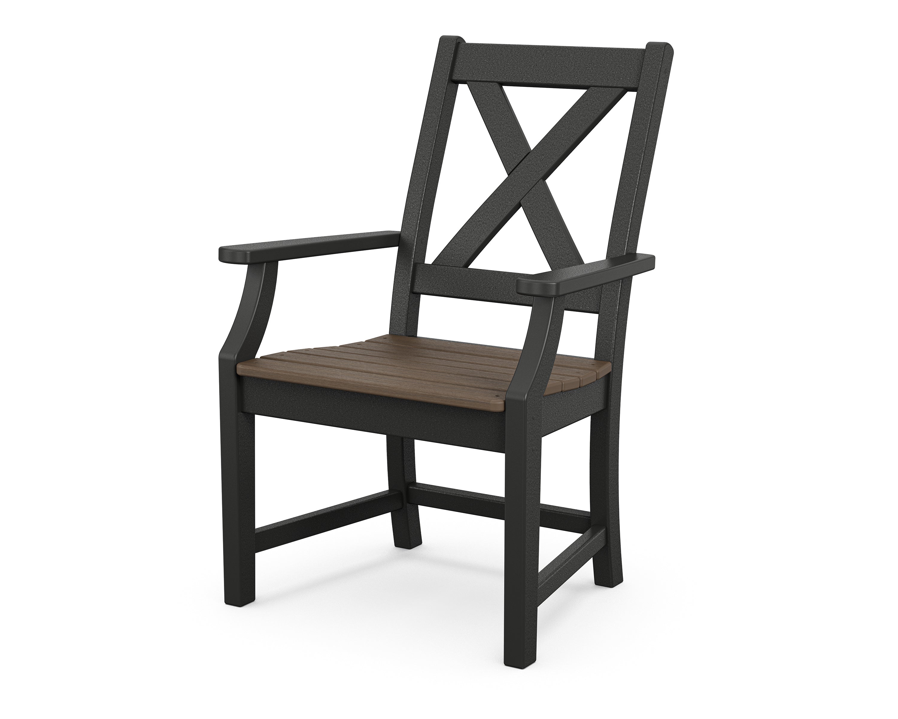 POLYWOOD Braxton Outdoor Dining Arm Chair - Weather-Resistant, Durable & Comfortable - Perfect for Patio, Deck, and Garden Use