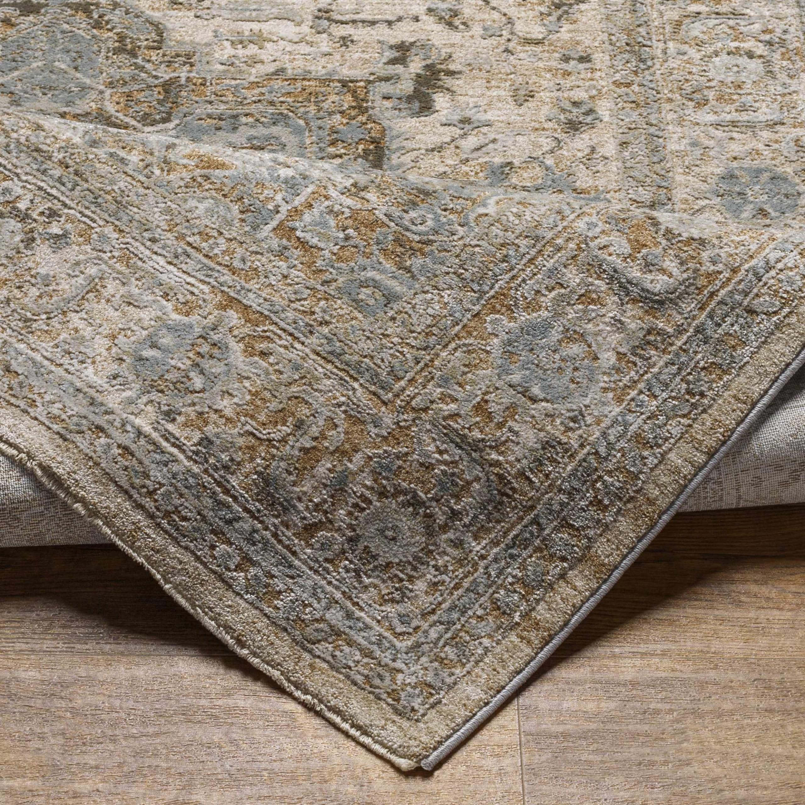 Hauteloom Ballisodare Soft Plush Area Rug for Living Room & Bedroom - Gray, Green, Beige - 9' x 12'2