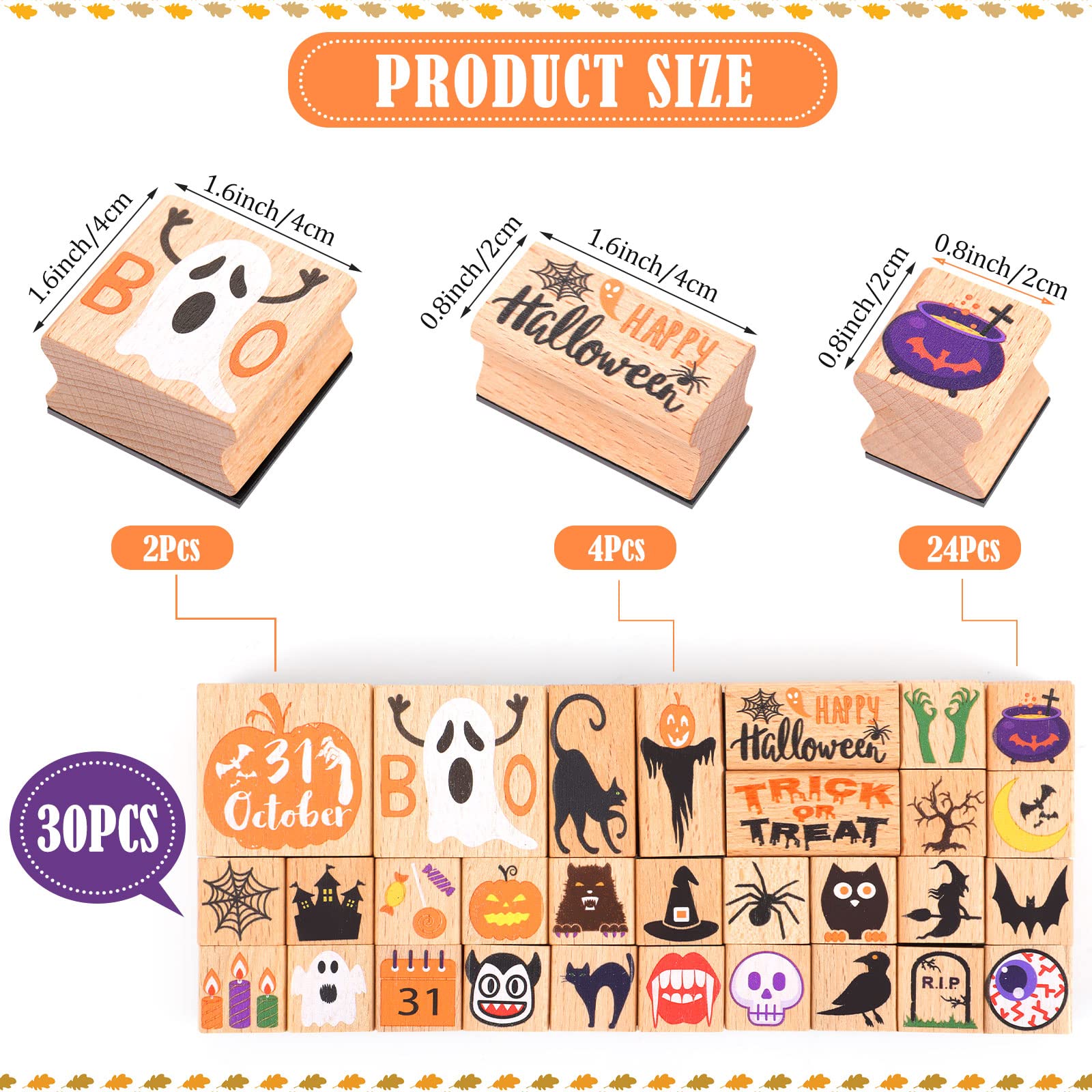 Yexiya 48-Piece Halloween & Christmas Wooden Rubber Stamp Set with Ink Pad & Colored Pencils - DIY Craft Kit for Holiday Cards, Gift Wrapping, Party Favors & Scrapbooking (Weird Style)