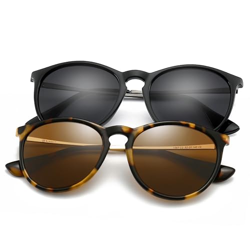 2 Pack (Polarized): Matte Black/Gray+glossy Leopard/Brown