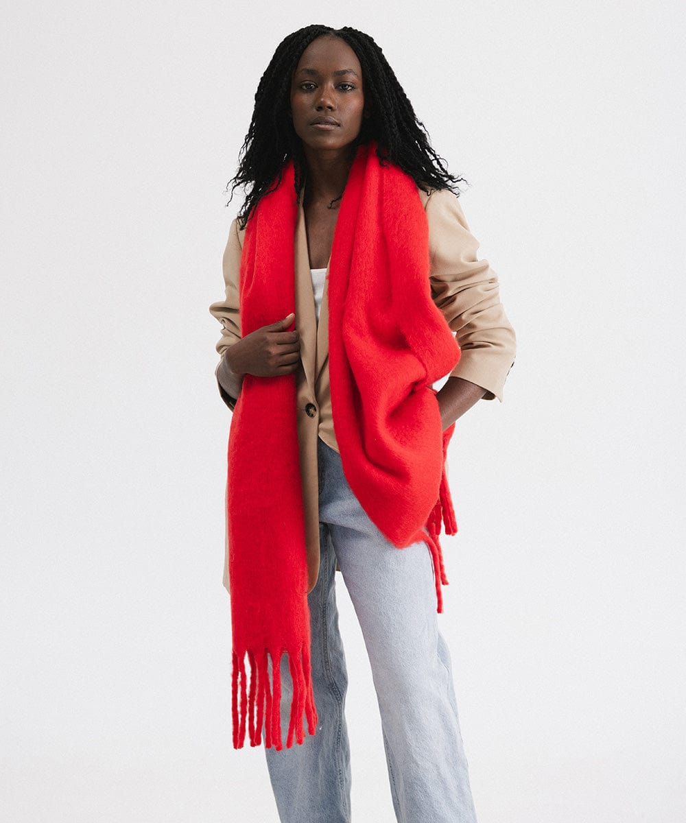 Soft & Chunky Mik Oversized Knit Scarf for Women - Winter Warm Fashion Accessory - Perfect for Cold Weather, Travel & Outdoor Activities