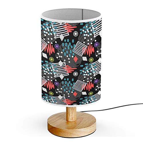 ARTSYLAMP Modern Geometric Wooden Table Lamp - Stylish Desk & Bedside Lighting for Home Office Decor, Warm Ambient Light for Reading & Relaxation
