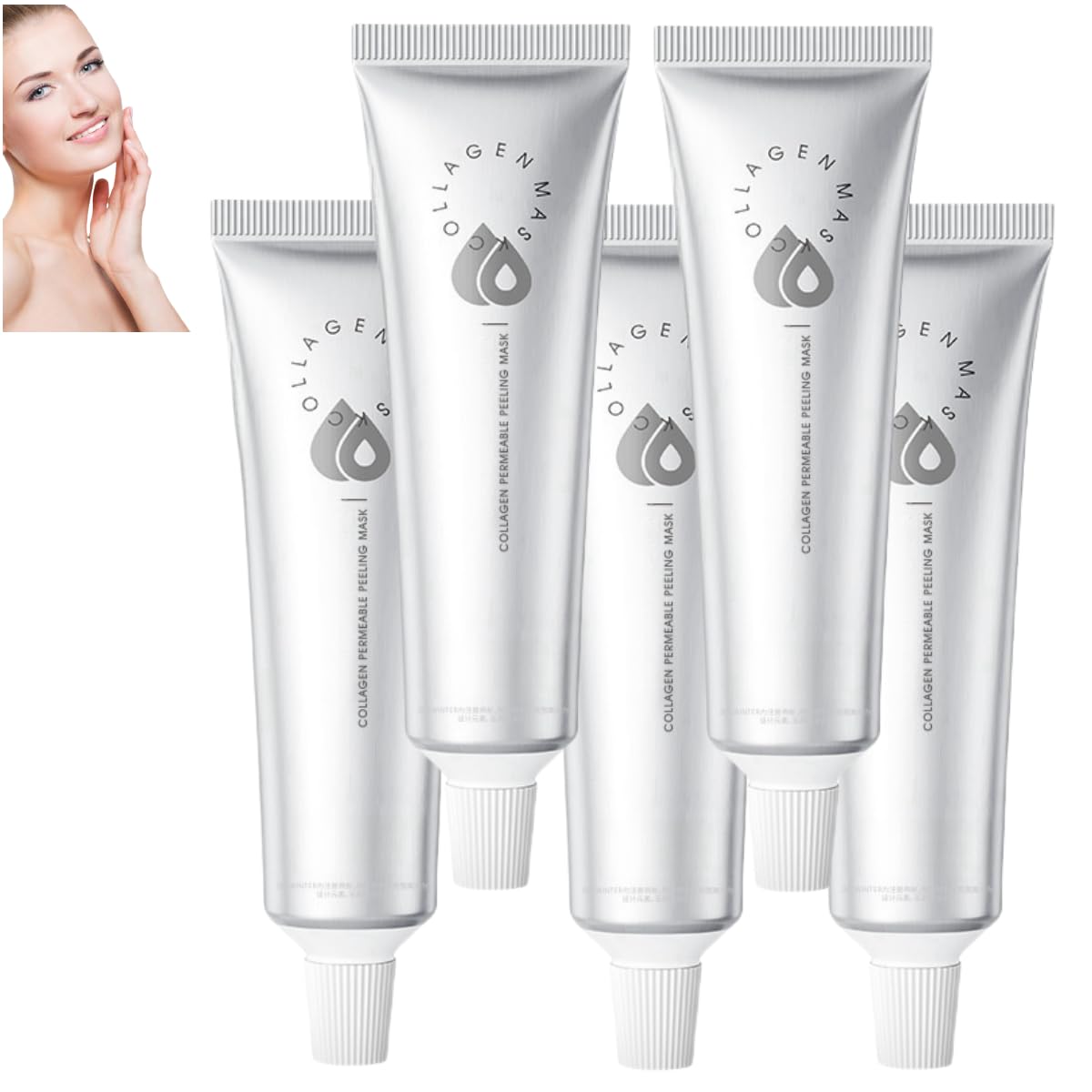 Korean Collagen Peel Off Mask - Anti-Aging, Firming & Moisturizing Facial Mask for Wrinkle Reduction & Skin Tightening | Perfect for Night Skincare Routine & Spa Day