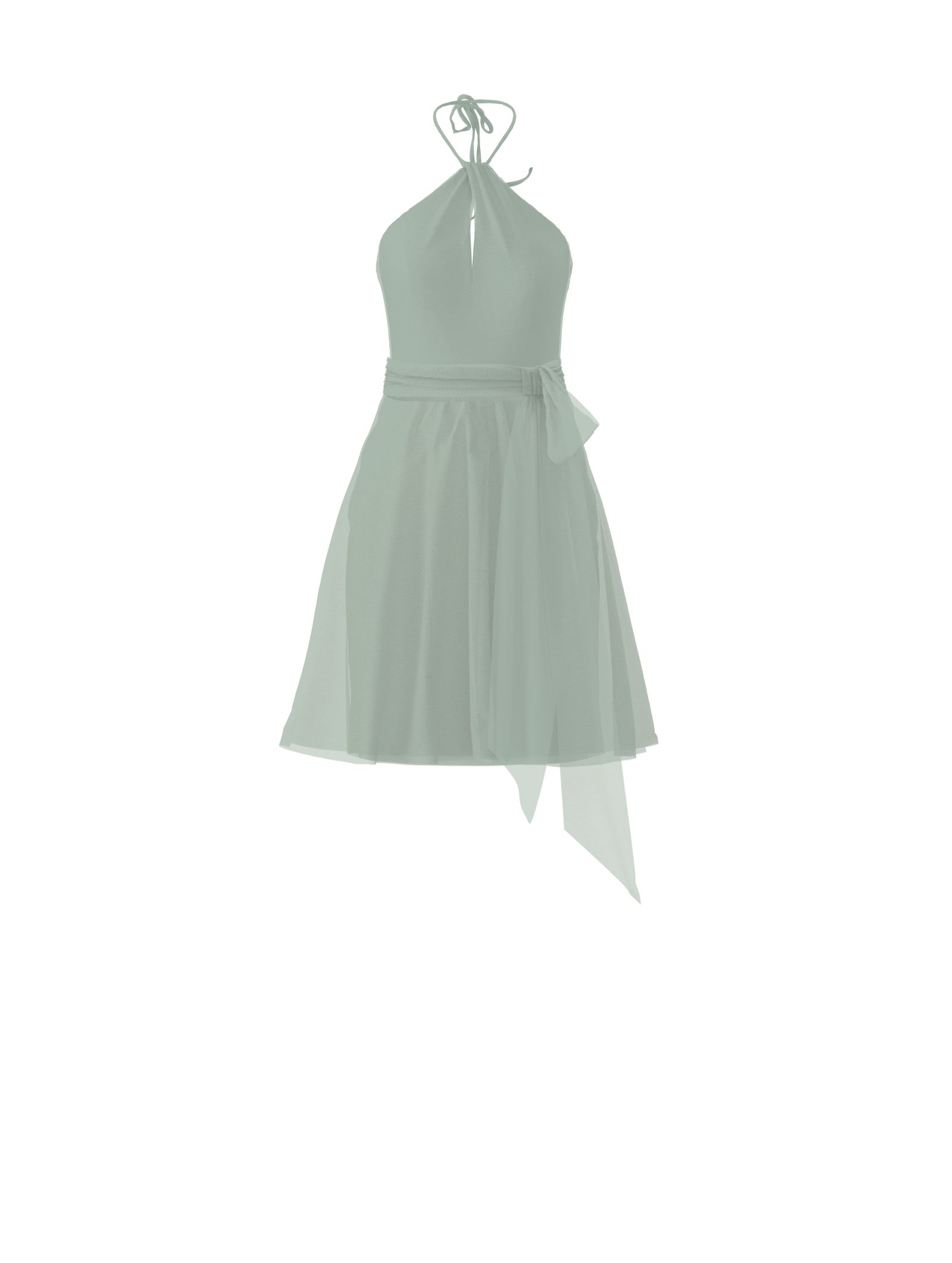 Colby Bodice & Carla Skirt Set with Sash Belt in Sage Green - Perfect for Weddings, Parties, and Special Occasions