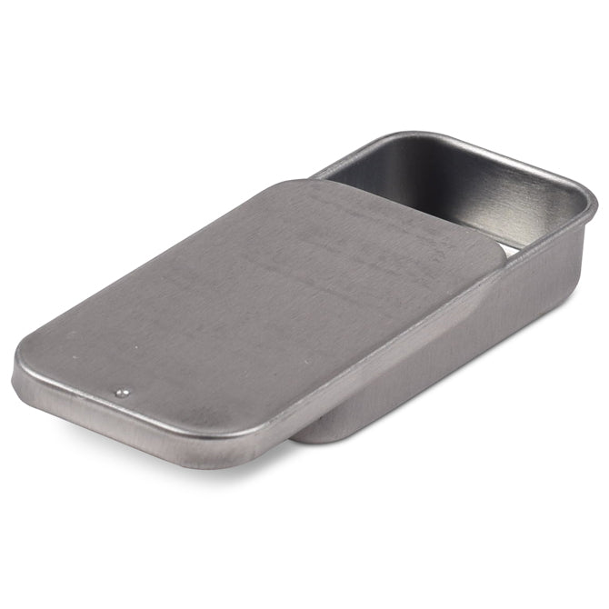 Small Silver Slide Top Tin Box - Elegant Storage for Jewelry, Tea, Spices & Keepsakes | Perfect for Home, Office & Travel Organization