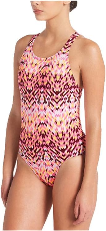 Nike Women's Kaleidotech Power Back Swim Tank - High-Performance Swimwear for Lap Swimming, Water Aerobics & Beach Activities