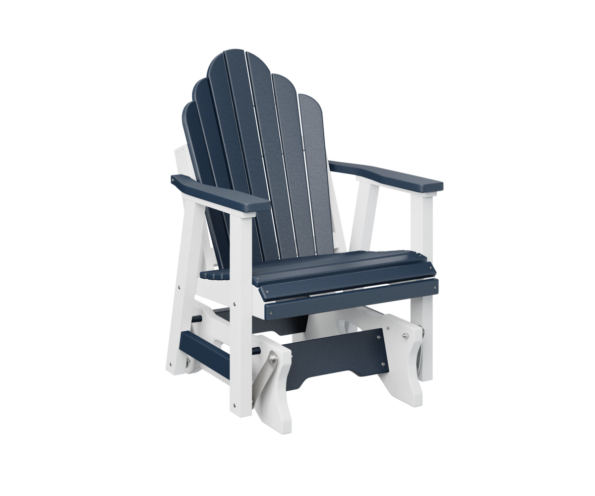 Berlin Gardens Cozi Back Single Glider - Comfortable Outdoor Rocking Chair for Patio, Porch & Garden Relaxation | Perfect for Reading, Lounging & Enjoying Nature