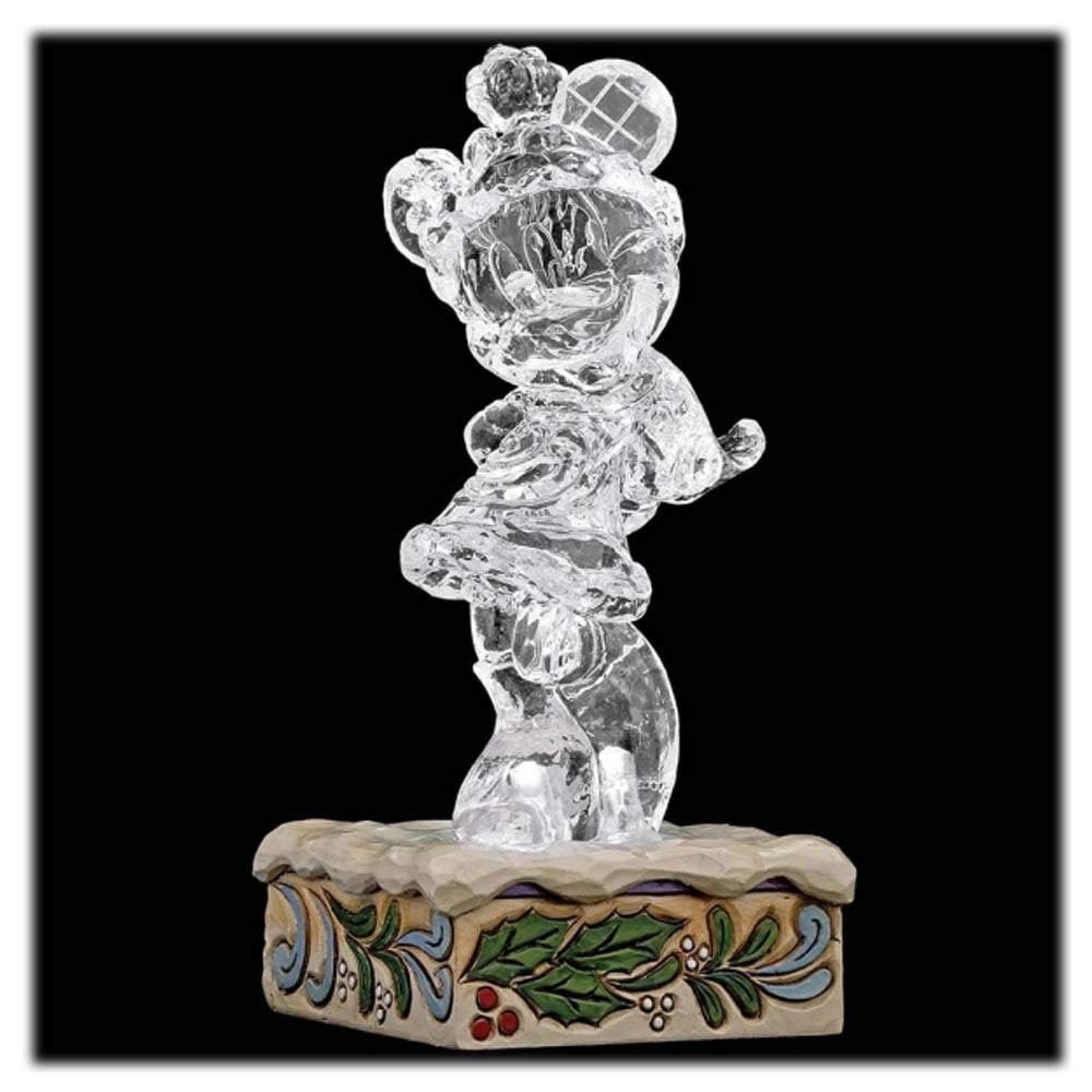 Enesco Ice Bright Minnie Mouse Figurine - Clear Crystal Collectible Disney Character for Home Decor, Gift & Disney Fan Collection