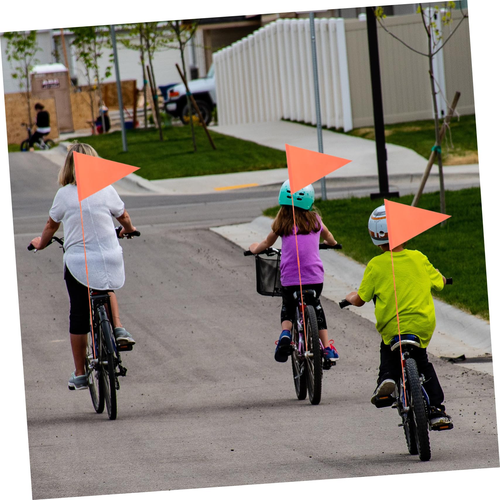 15 Pack Reflective Bike Pennant Flags - High Visibility Cycling Safety Accessories for Adult Bikes, Shopping Carts & Child Safety - Perfect for Night Riding, Urban Commuting & Road Visibility