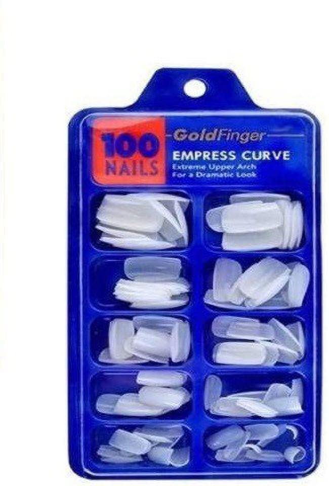Michkii Artificial Nails - 100pcs White Fake Nails for Women & Girls | Acrylic Press On Nails for Manicure, Parties & Special Occasions