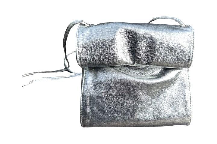 Premium Metallic Silver Padron Pepper Bag - Stylish & Durable for Groceries, Shopping, and Travel