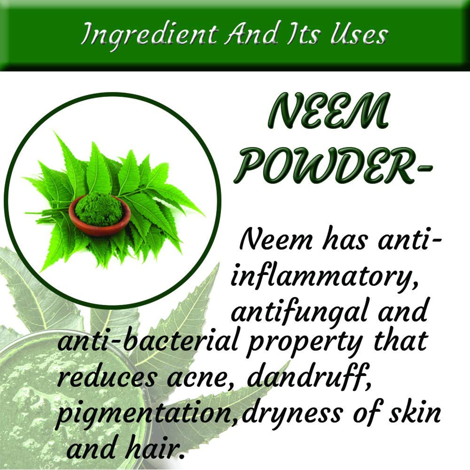 Oilanic 100% Pure Natural Neem Powder for Skin & Hair Care - 2 Pack (200g Each) | Organic Ayurvedic Treatment for Acne, Dandruff & Scalp Health | Face Mask & Hair Pack