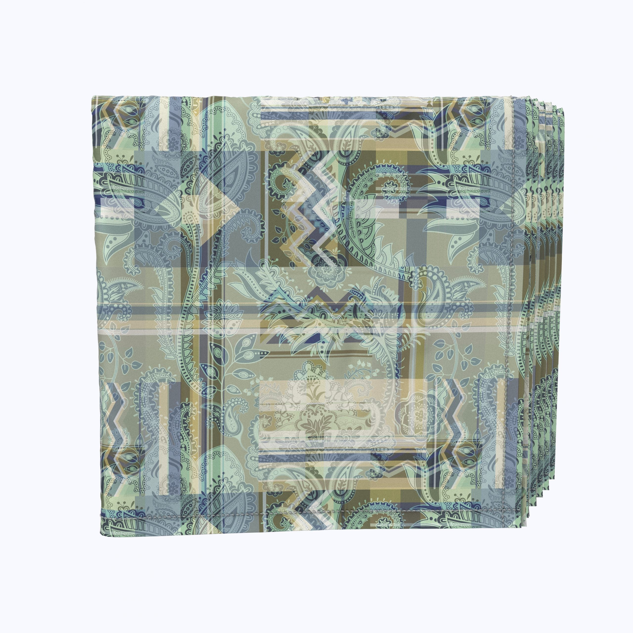 Abstract Paisley Squares Napkins - Elegant Disposable Paper Napkins for Parties, Weddings & Home Decor - Perfect for Dining, Events & Gift Wrapping