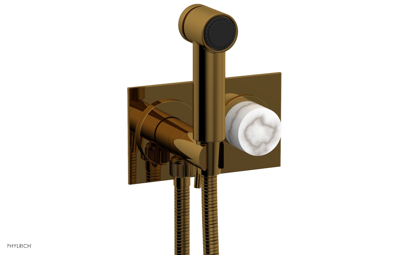 Premium Wall Mounted Bidet with Marble Handle - BASIC II Model 230 67 - Perfect for Modern Bathrooms & Luxury Home Upgrades