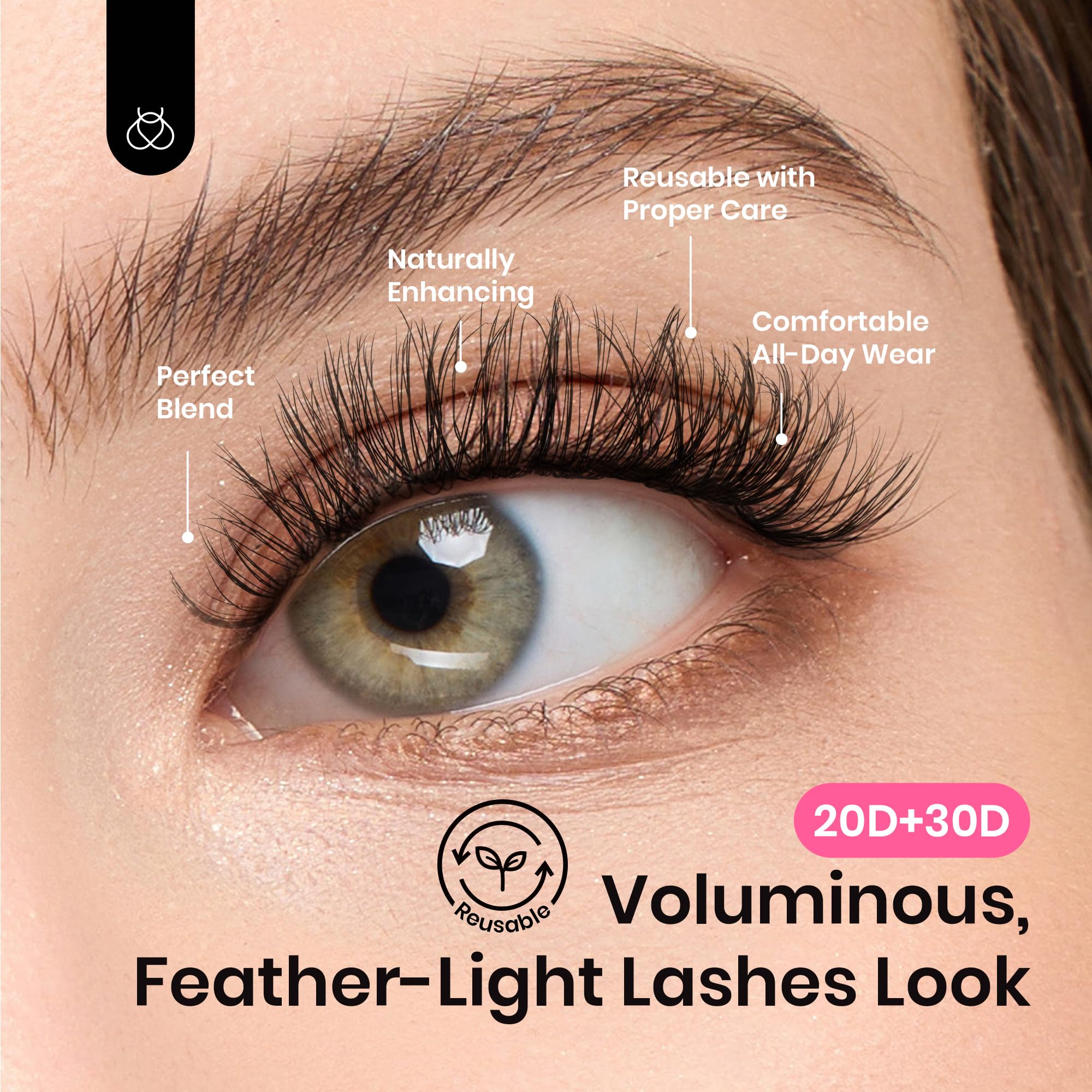 Beetles 280pcs Individual Lash Clusters - D Curl 8-16mm Eyelash Extensions, 20D 30D Volume Lashes for 3D Natural Look, DIY False Eyelashes Kit for Home Use | Perfect for Weddings, Parties & Daily Makeup