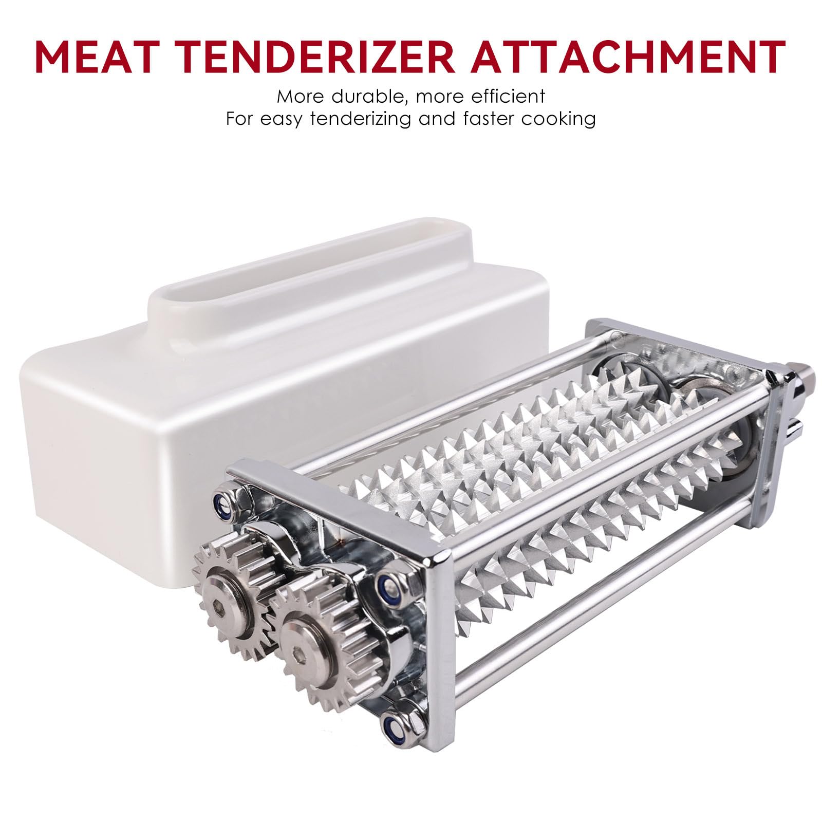 Premium Meat Tenderizer Attachment for KitchenAid & Cuisinart Stand Mixers - Durable Stainless Steel Mixer Accessory - Perfect for Grinding Meat, Making Sausages & Preparing Homemade Burgers