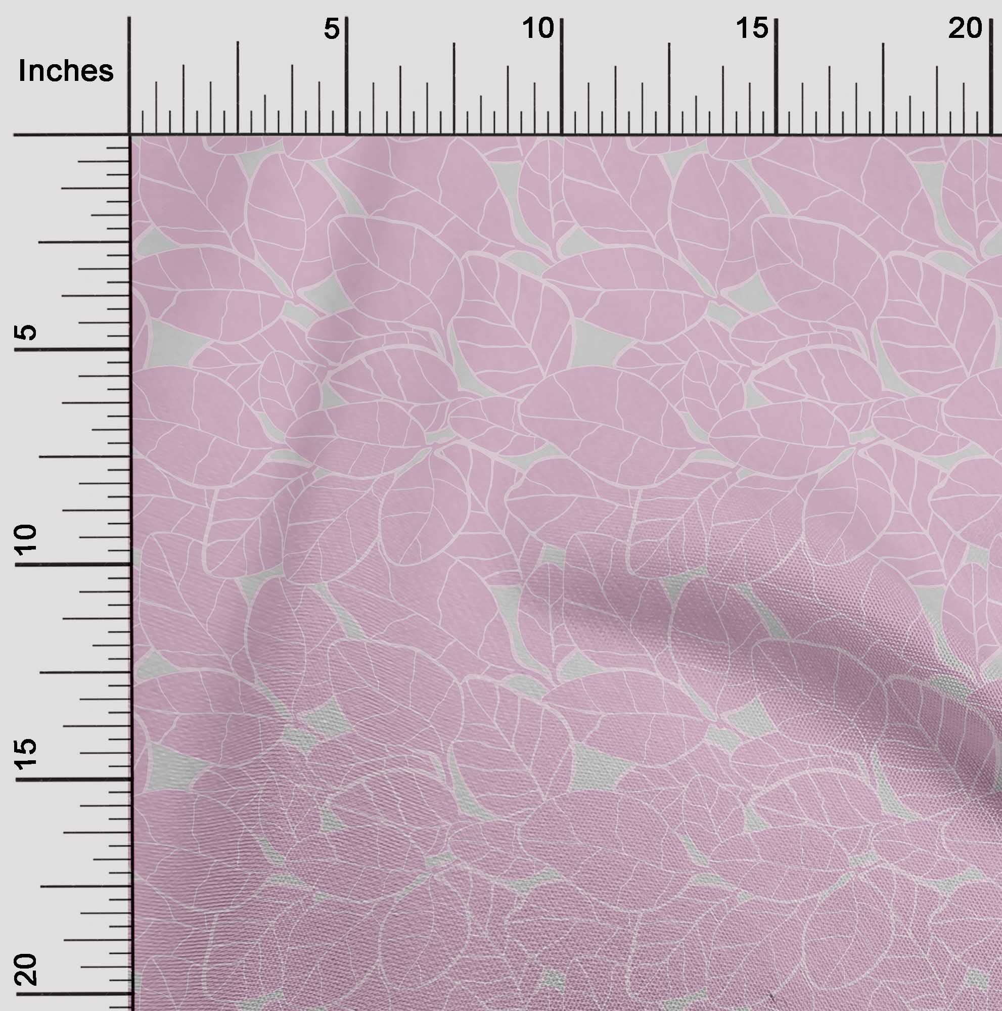 oneOone Viscose Jersey Light Pink Abstract Leaf Print Fabric by The Yard - 60 Inch Wide Soft Draping Material for Dresses, Skirts & DIY Fashion Projects