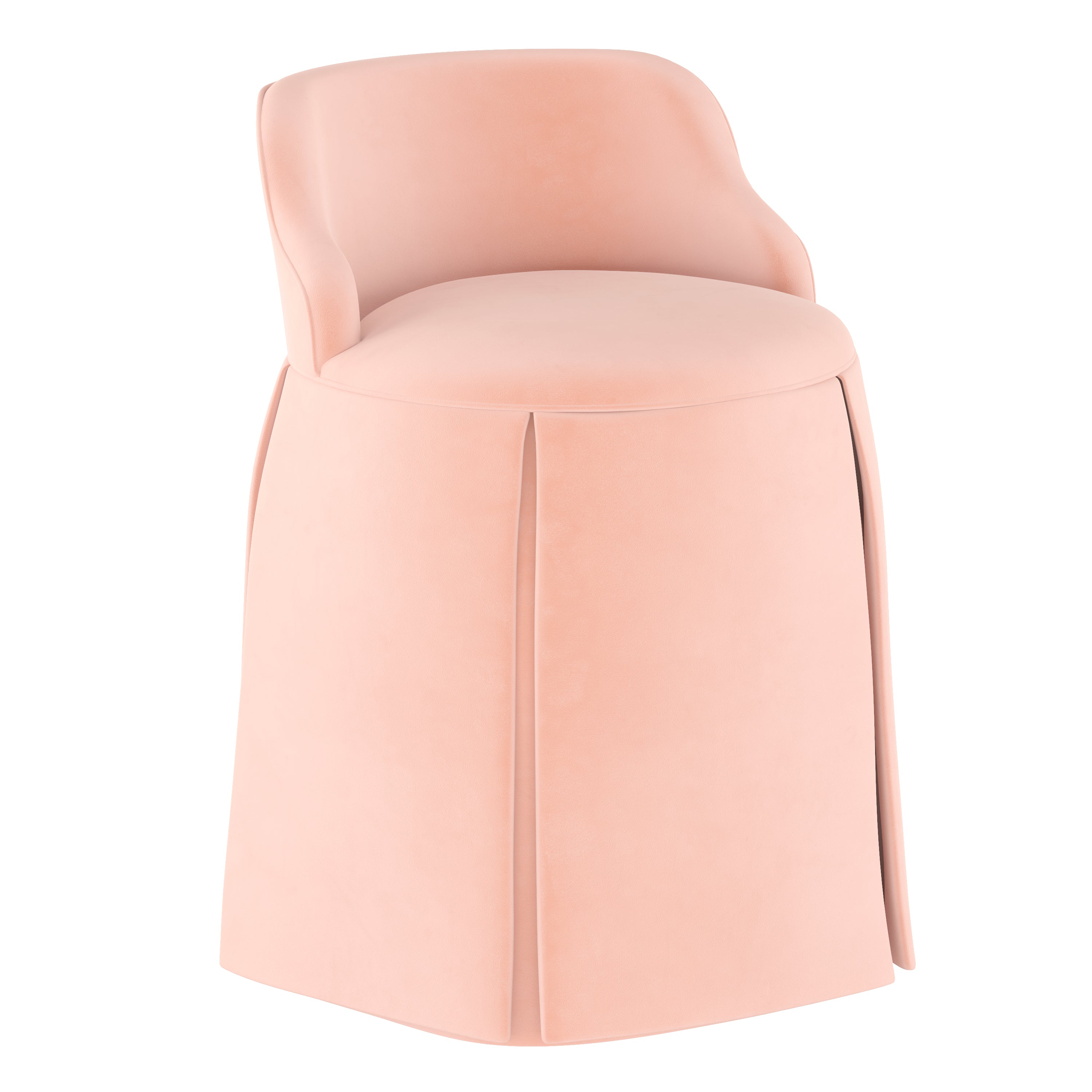 Pipi Vanity Chair - Elegant Makeup Dressing Stool with Upholstered Seat & Gold Metal Legs, Perfect for Bedroom, Boudoir, Vanity Table & Beauty Salon