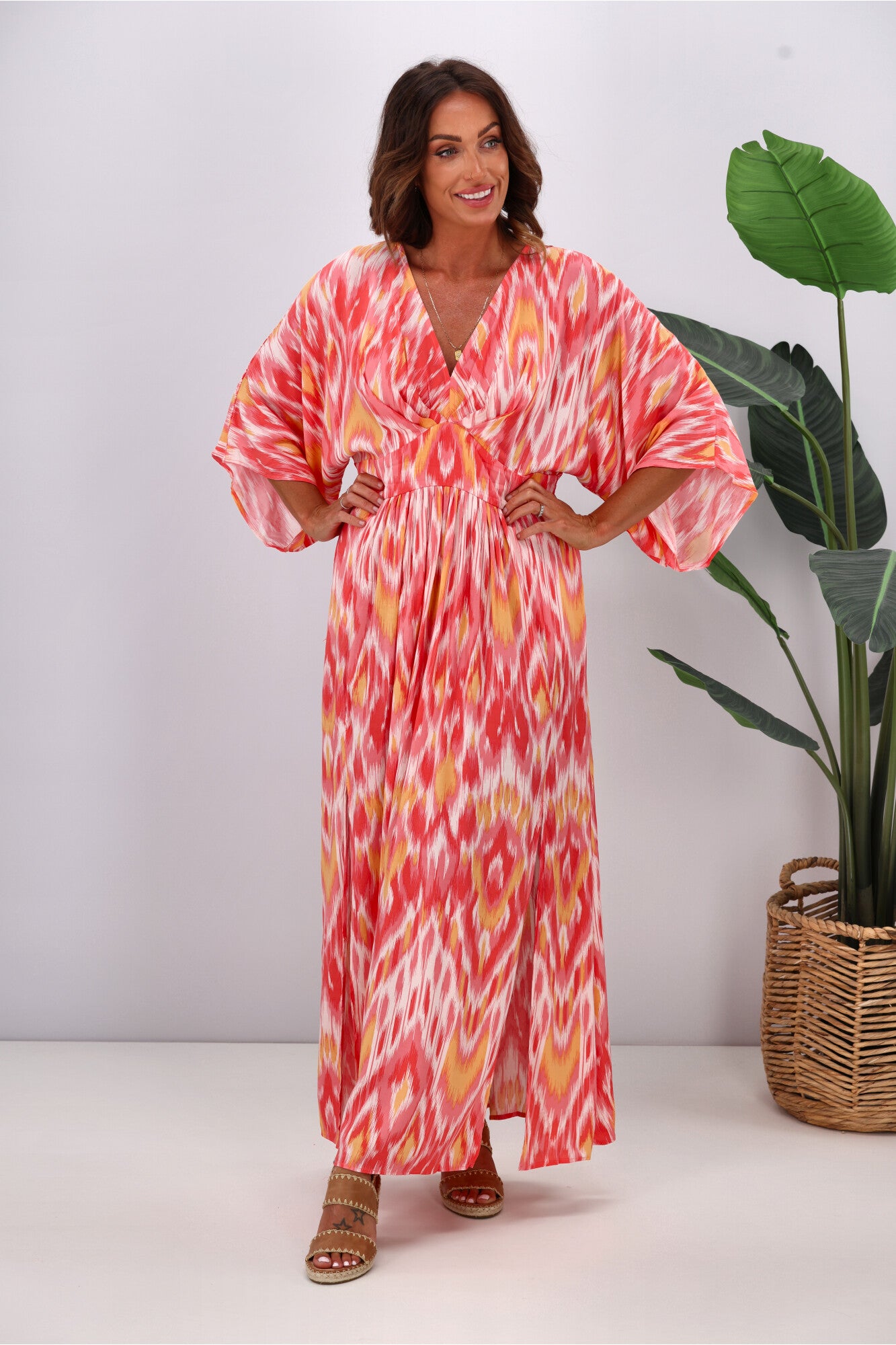 Dreamcatcher Florence Midi Dress - Boho Floral Print Summer Dress for Women | Perfect for Beach Vacations, Music Festivals & Date Nights
