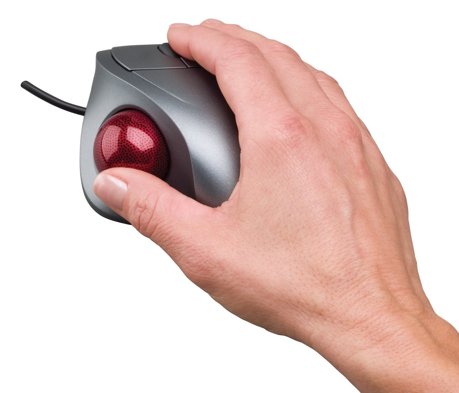 Logitech Trackman Wheel Optical Trackball Mouse (Silver) - Ergonomic Design for Comfortable Computer Use at Home or Office