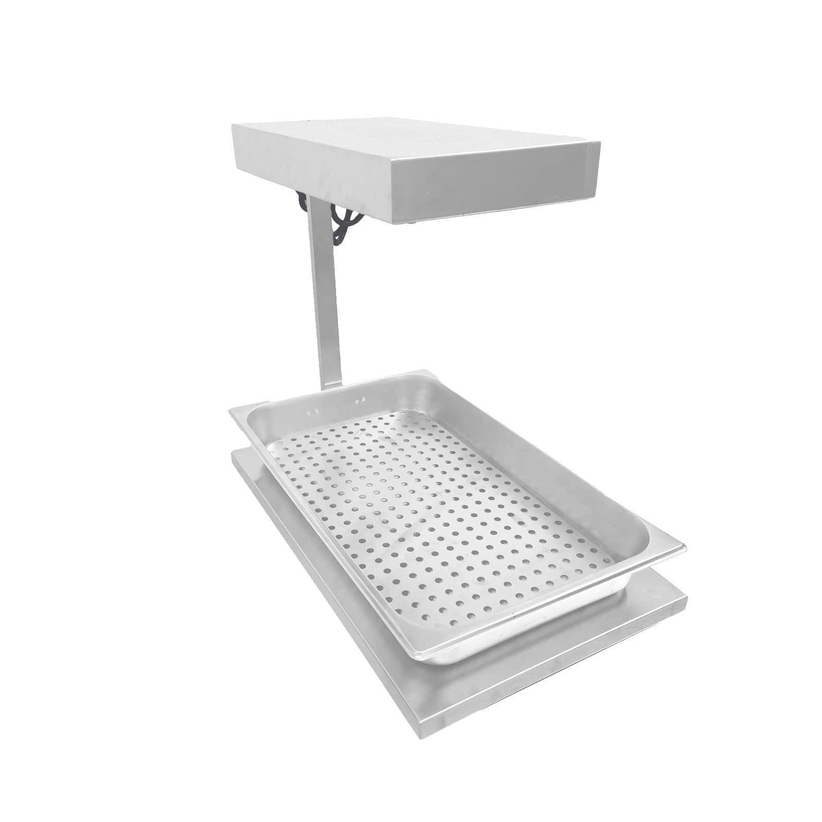 Commercial French Fry Warmer - Infrared Food Warmer with Removable Pan for Fries, Burgers & Snacks - Ideal for Restaurants, Food Trucks & Fast Food Counters