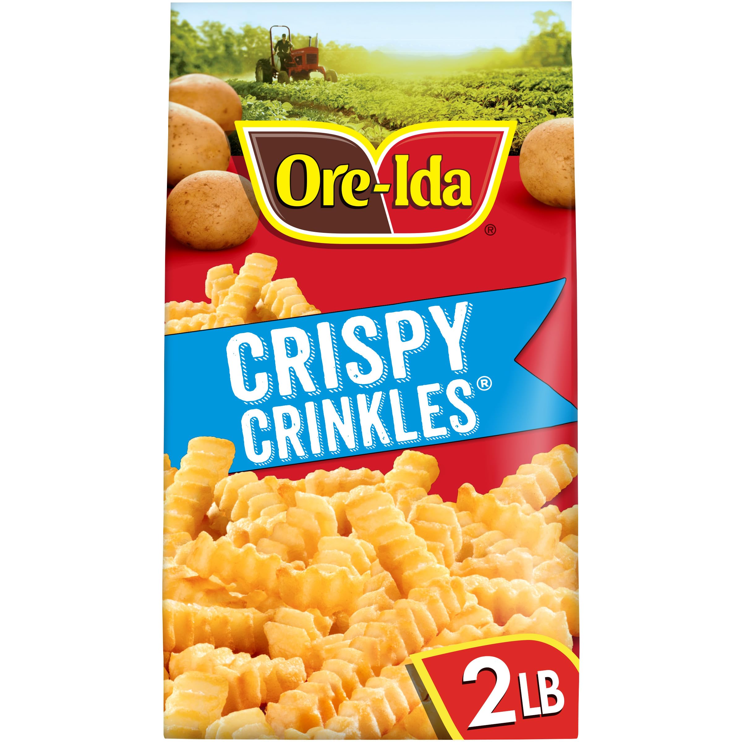 Ore-Ida Crispy Crinkles French Fried Potatoes - 32 oz Bag | Frozen Potato Snacks for Family Dinners, Parties & Quick Meals