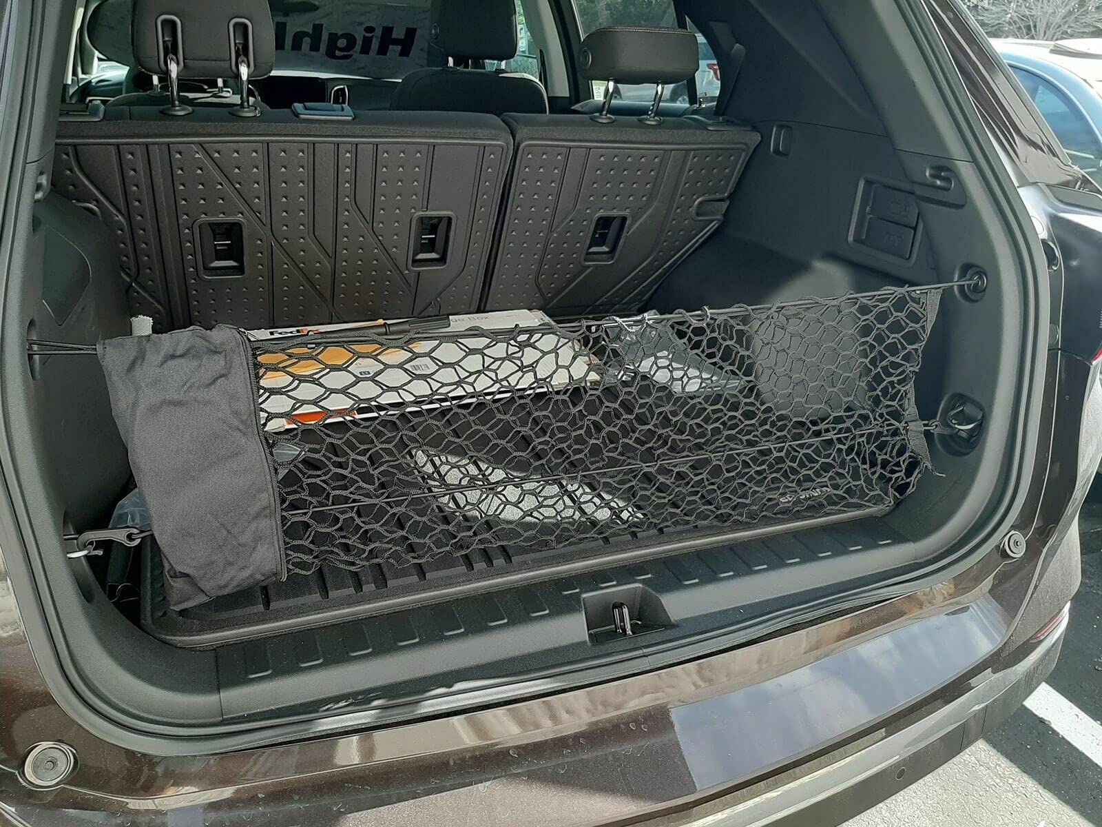 Premium Mesh Rear Trunk Organizer Cargo Net for GMC Terrain 2018-2023 | Envelope Style SUV Storage Net | Durable Vehicle Carrier Organizer - Perfect for Road Trips, Grocery Shopping & Sports Equipment Storage