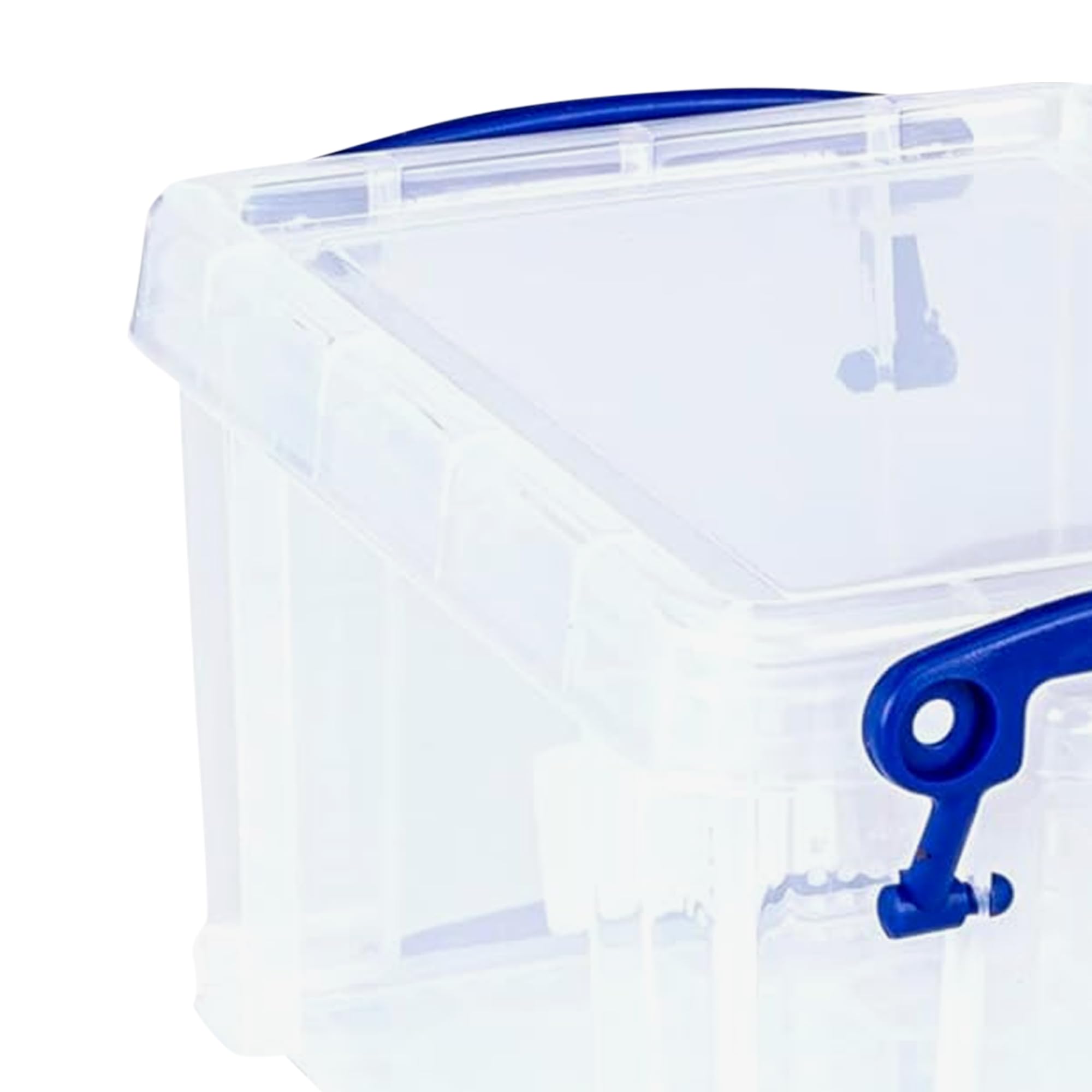 Really Useful 1.6L Stackable Plastic Storage Box with Snap Lid & Clip Lock Handles - 4 Pack for Home, Office, Kitchen, Craft Room & Garage Organization | Durable Organizer Bins for Supplies, Toys, Documents & More