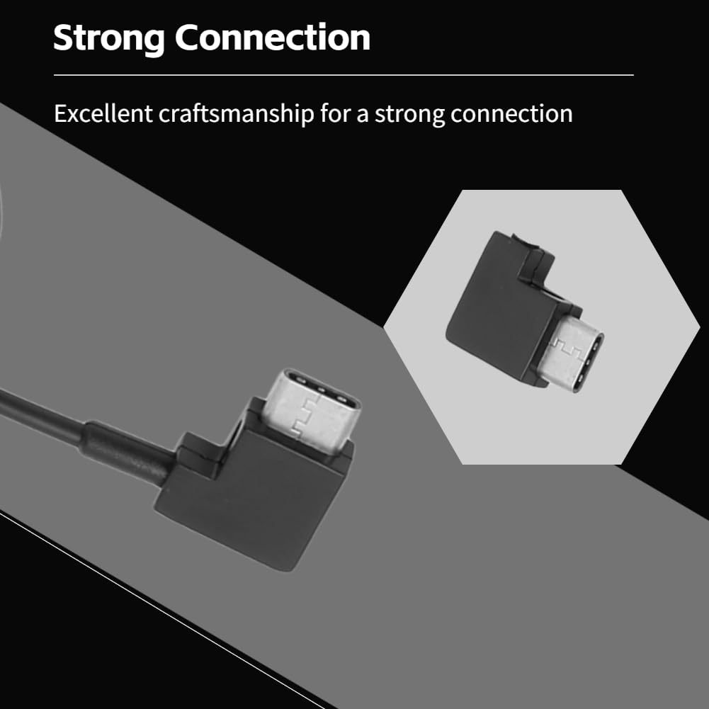Dilwe Micro USB Cable - RC Drone Accessory Compatible with DJI Mavic Mini (Micro-USB to USB Type-C) | Perfect for Drone Charging & Controller Connection