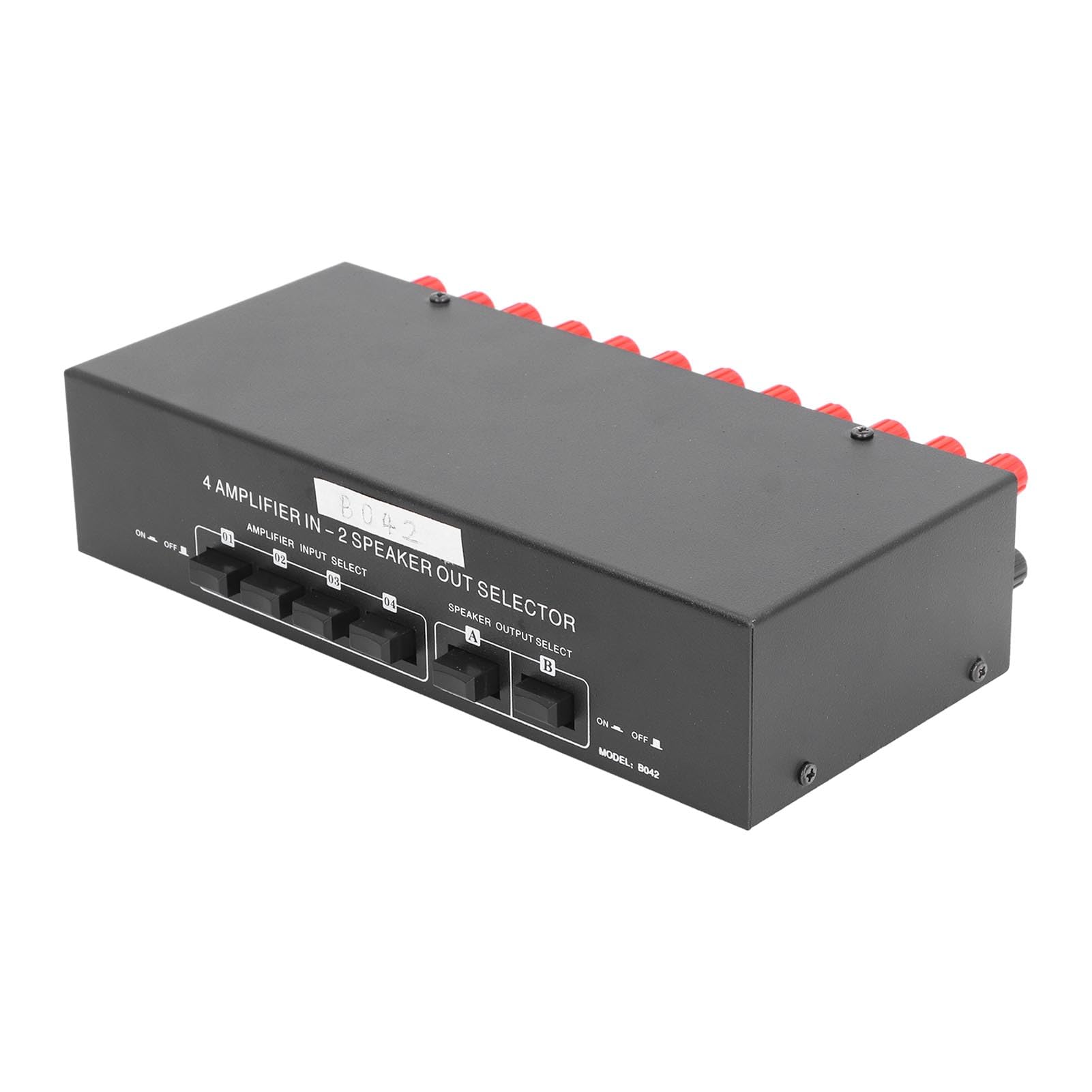 SHYEKYO 4-Way Passive Audio Selector Switch Box - Manual Amplifier Switcher for Home Theater & Stereo Systems, 10Hz-50KHz Frequency Response, High Sound Quality, Wide Compatibility - Perfect for Multi-Room Audio & DJ Setups