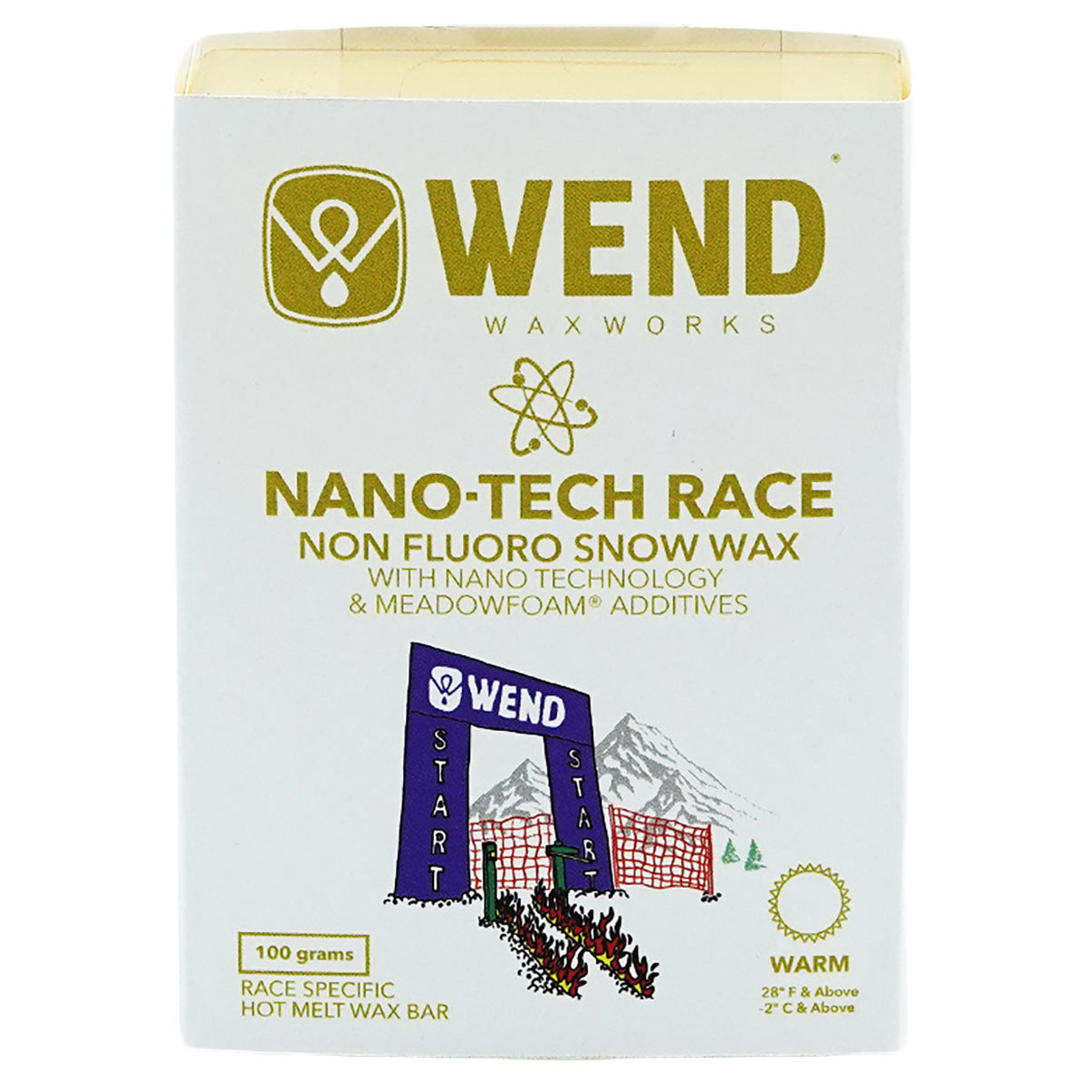 Wend Nano Tech Race Wax - High Performance Ski & Snowboard Wax for Speed & Durability - Perfect for Racing, Freeriding, and All-Mountain Conditions
