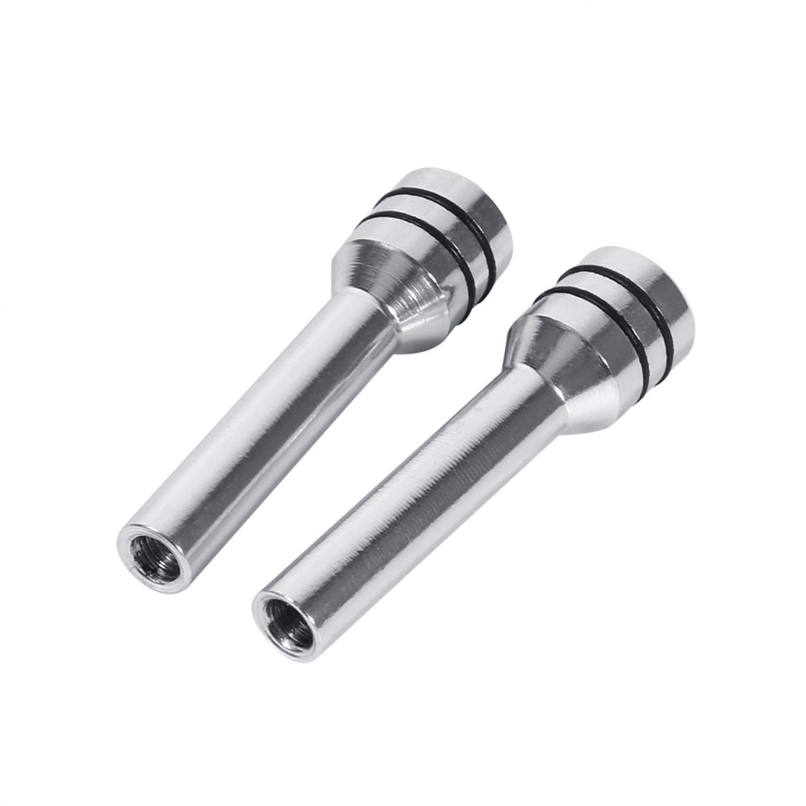 Universal Car Truck Aluminum Interior Door Lock Knob Pins Cover (2Pcs) - Silver | Durable Replacement for Broken Door Lock Switches | Perfect for Sedans, SUVs & Pickup Trucks