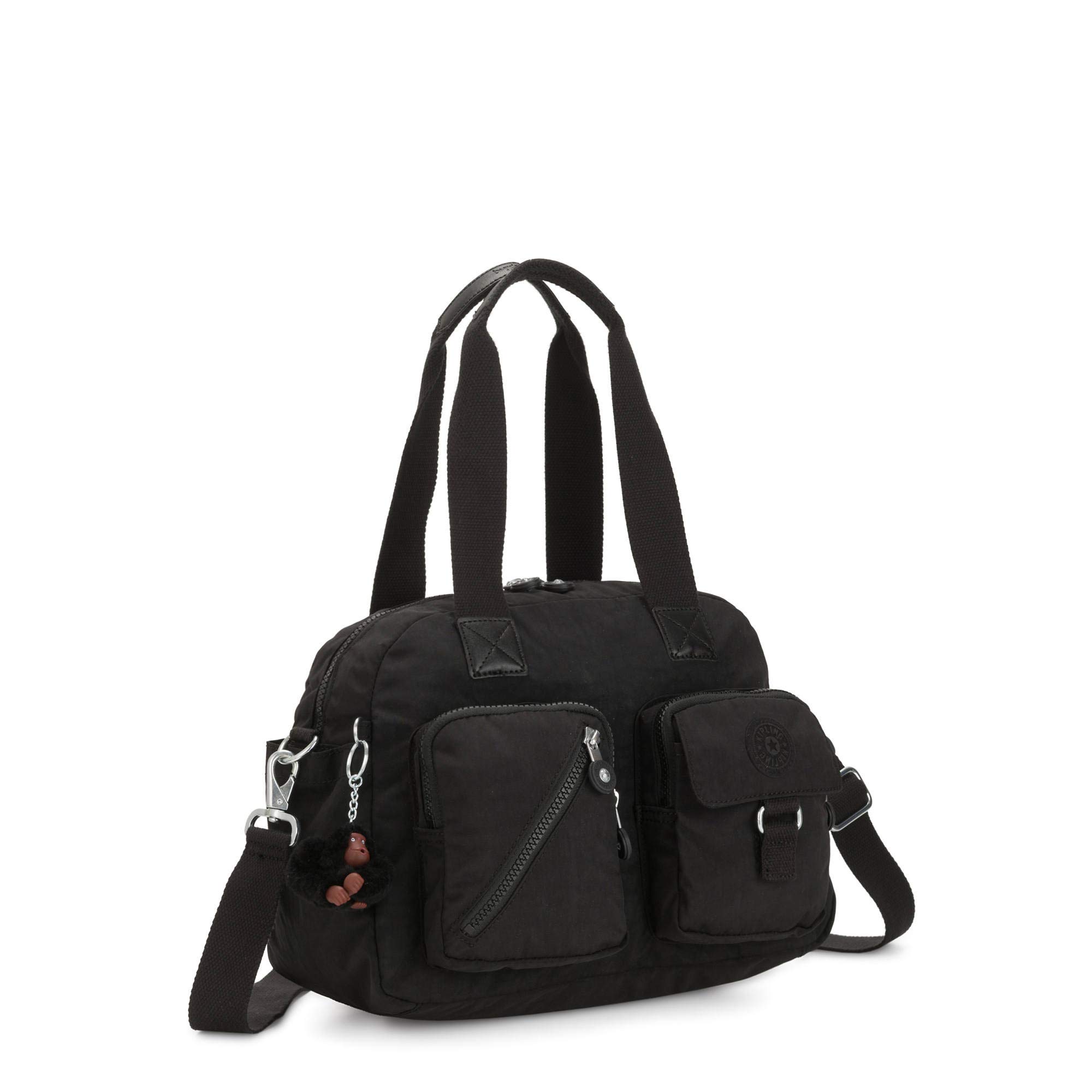 Kipling Defea Shoulder Bag for Women - Lightweight Crossbody Purse with Adjustable Strap, Black Tonal | Perfect for Work, Travel & Everyday Use