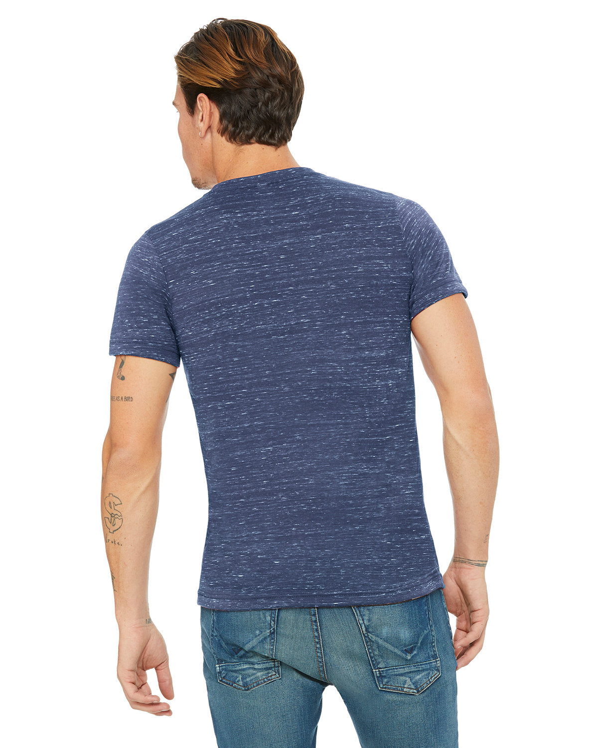 Bella + Canvas 3655C Unisex Textured Jersey V-Neck T-Shirt - Soft Cotton Tee for Men & Women - Perfect for Casual Wear, Layering & Everyday Outfits