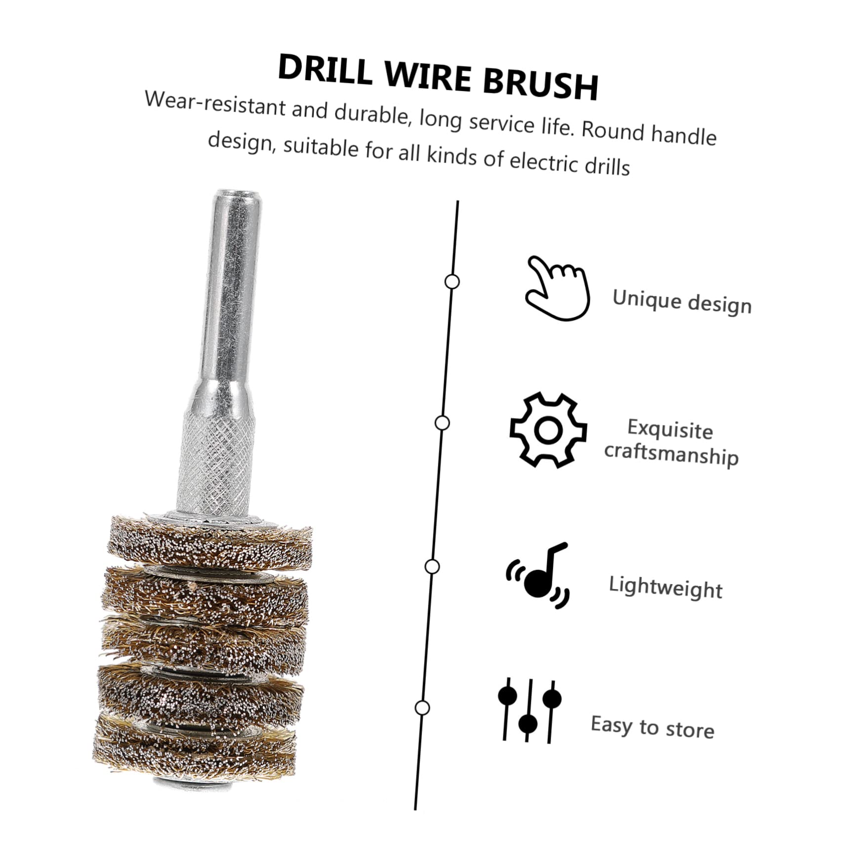 Electric Wire Brush Wheel for Drill & Grinder - Clean Steel & Polishing for Metalwork