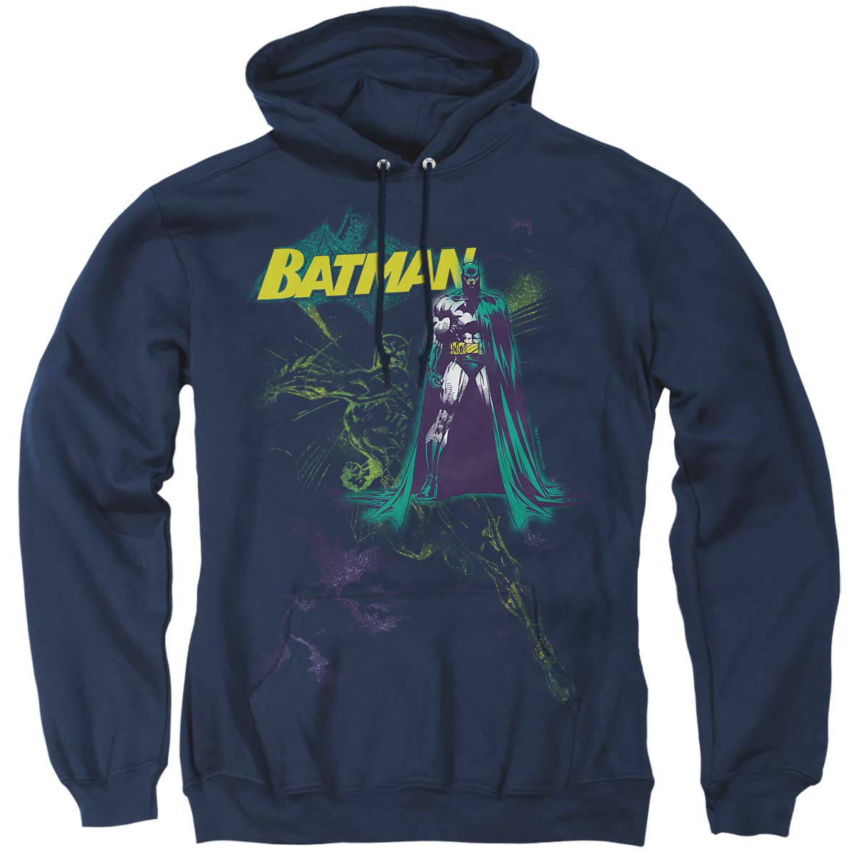 Trevco Batman Bat Spray Unisex Adult Pullover Hoodie - Superhero Style for Men & Women - Perfect for Cosplay, Halloween & Casual Wear