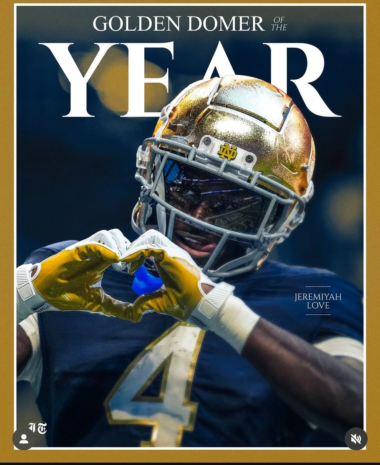 Jeremiyah Love 8x10 NCAA Notre Dame Football Player Photo - Perfect for Sports Memorabilia, Fan Gifts & Home Decor