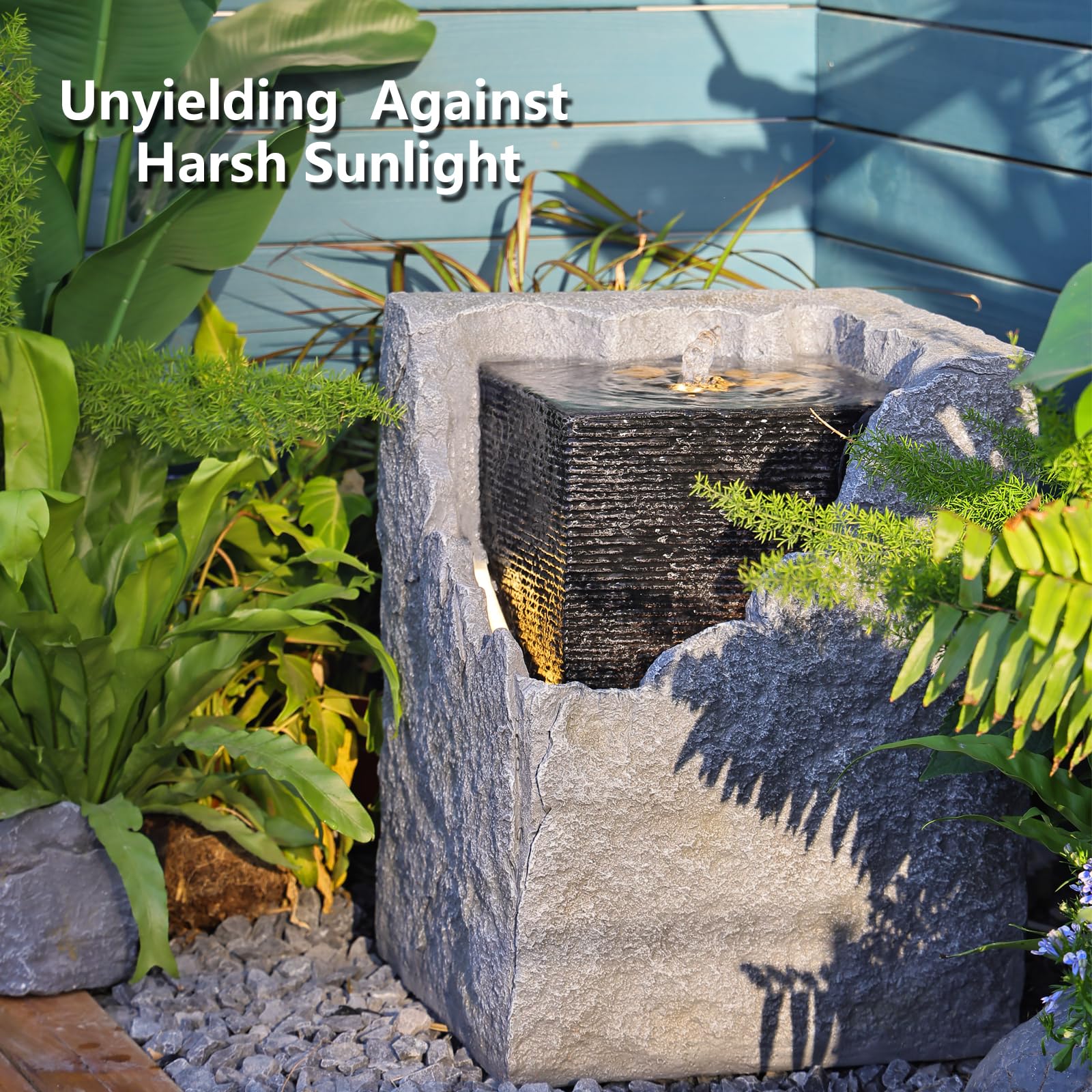 Outdoor Garden Water Fountain - Freestanding Cascading Floor Fountain with Waterfall for Patio, Yard, and Indoor Decor | Perfect for Relaxation and Zen Ambiance